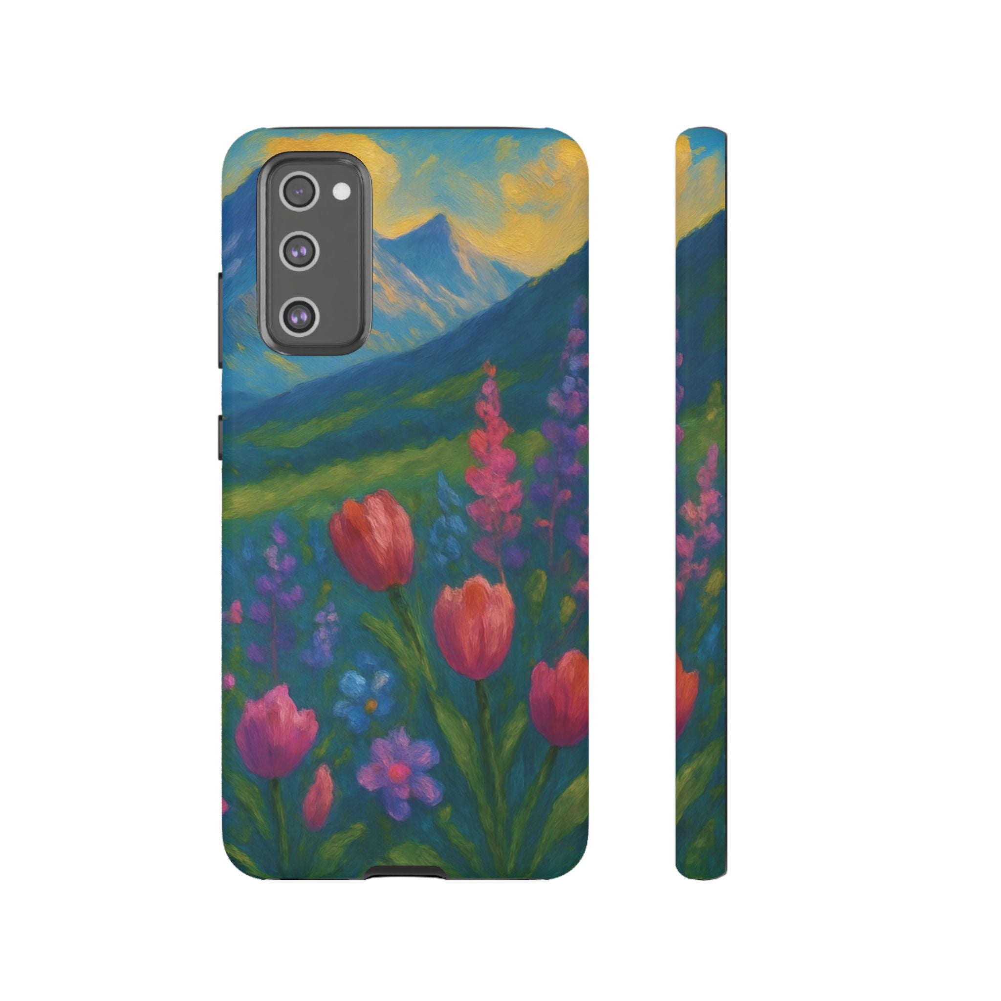 Mountains Wildflowers Phone Case | Vibrant Botanical Floral Design | Nature-Inspired Protective Cover for iPhone & Samsung | Trendy Aesthetic Gift Idea