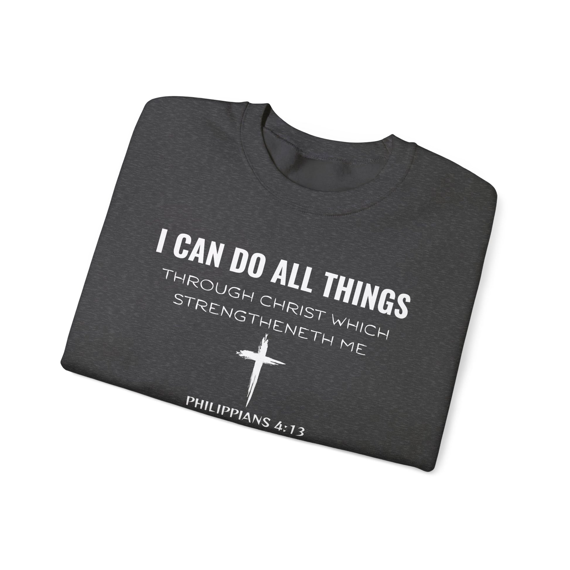 Inspirational Quote Sweatshirt, Unisex Crewneck, Faith Apparel, Perfect Gift for Christians, Cozy Everyday Wear, Bible Verse Design