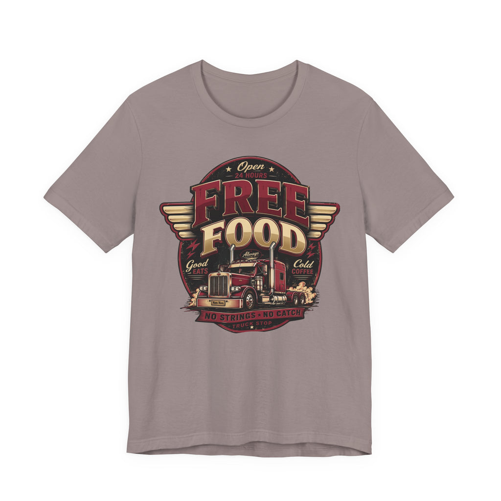 Funny "Free Food" Food Truck T-Shirt Perfect for Dad or Husband