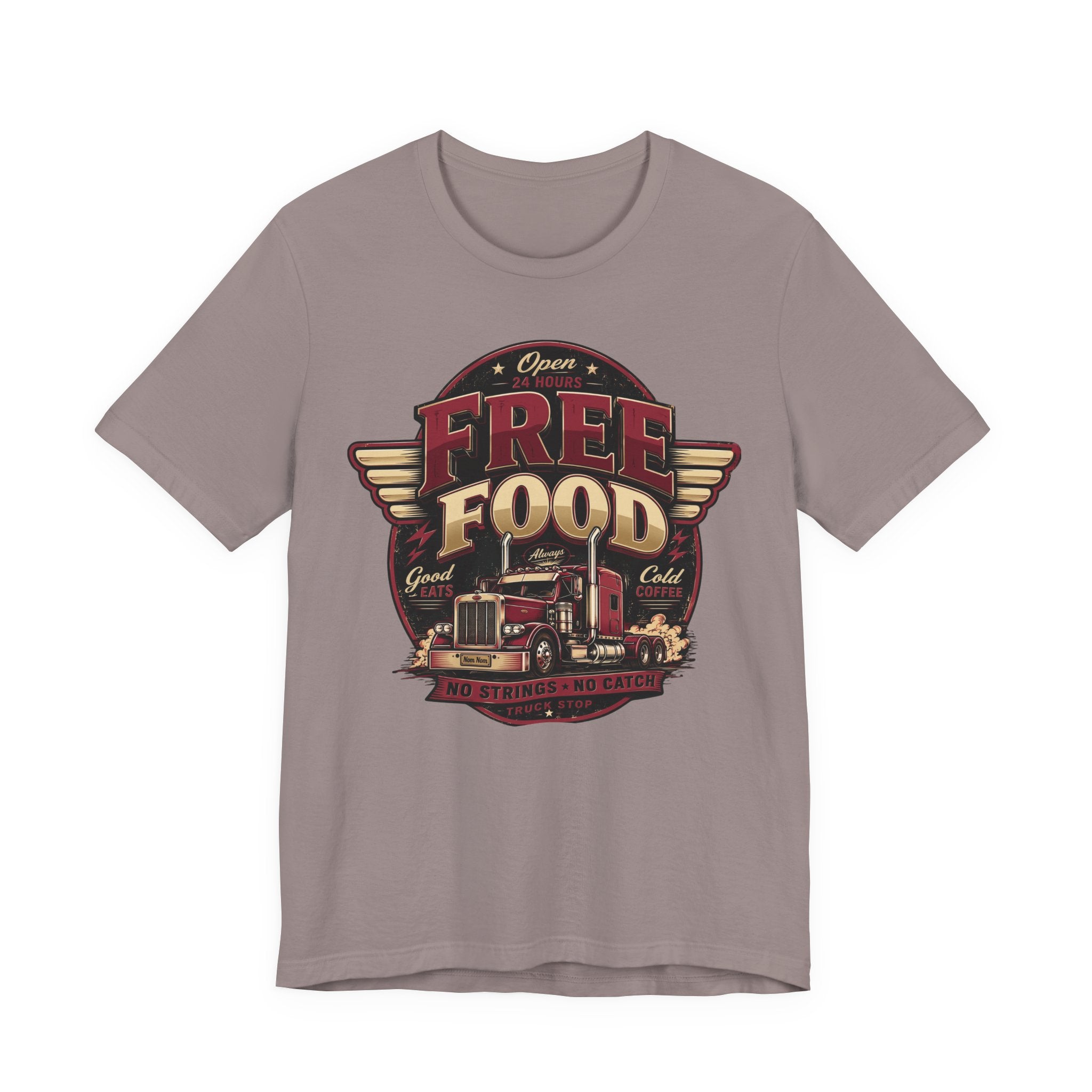 Funny "Free Food" Food Truck T-Shirt Perfect for Dad or Husband