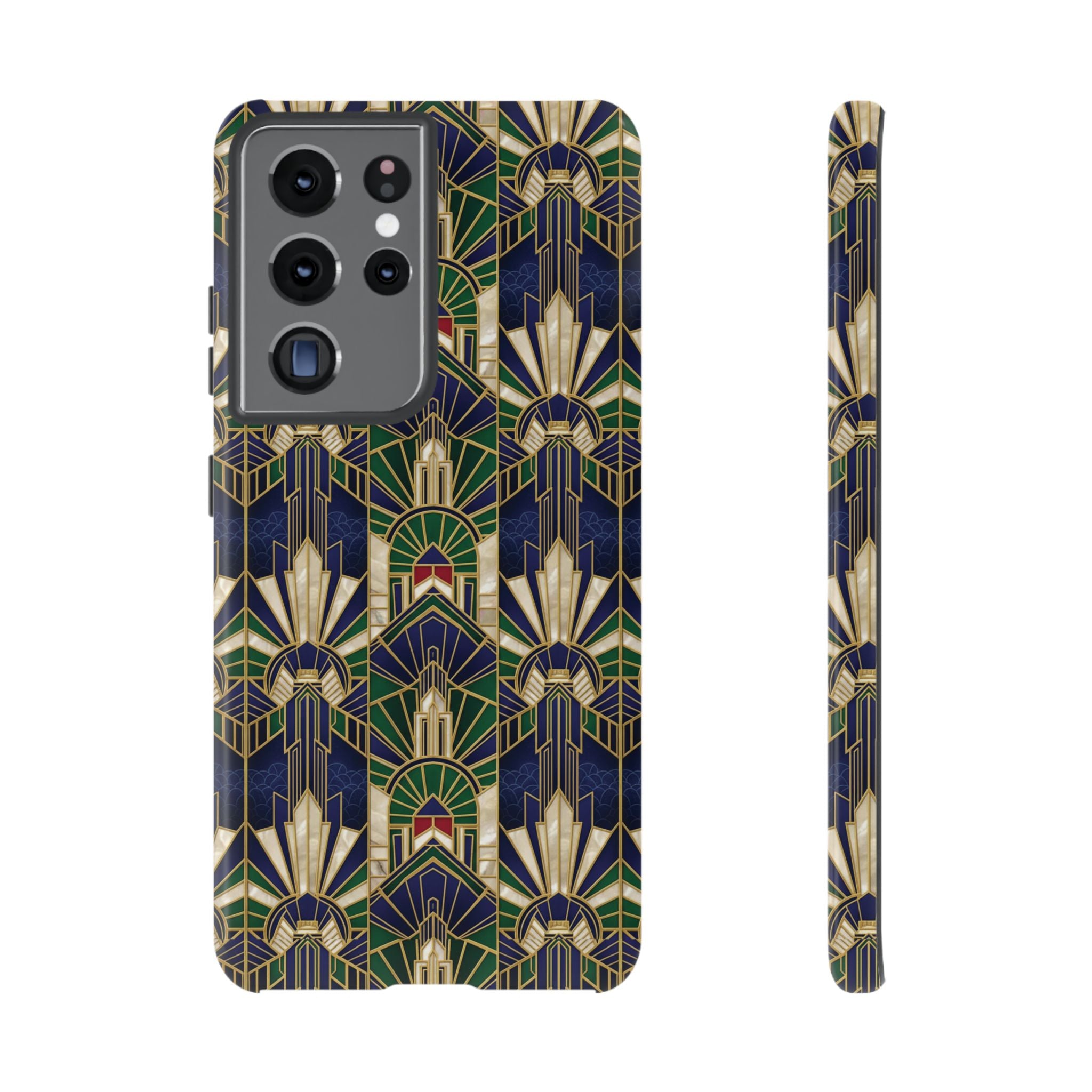 Navy & Gold Art Deco Phone Case — Imperial Art Deco Tough Case