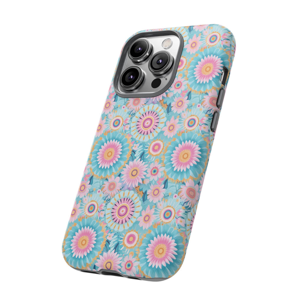 Coque de téléphone abstraite aquarelle bohème moderne compatible avec iPhone, Samsung et plus - Protection élégante et durable avec un design artistique vibrant, cadeau parfait pour elle