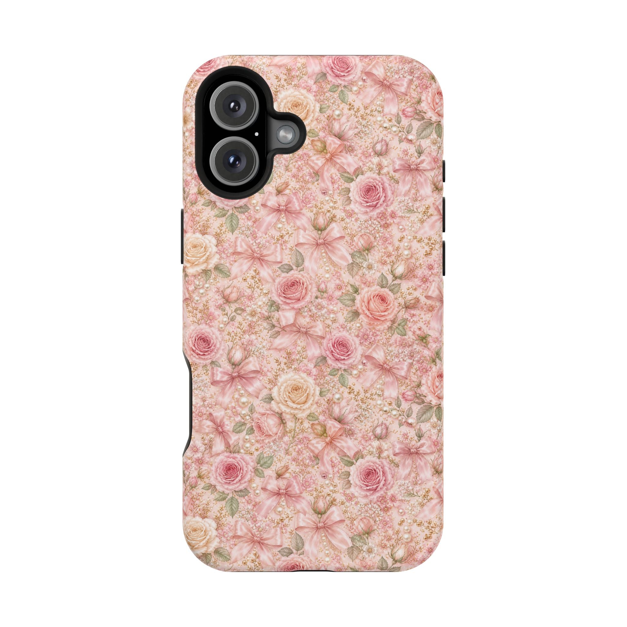 Floral Rose Pattern Magnetic Impact-Resistant Phone Case iPhone and Samsung
