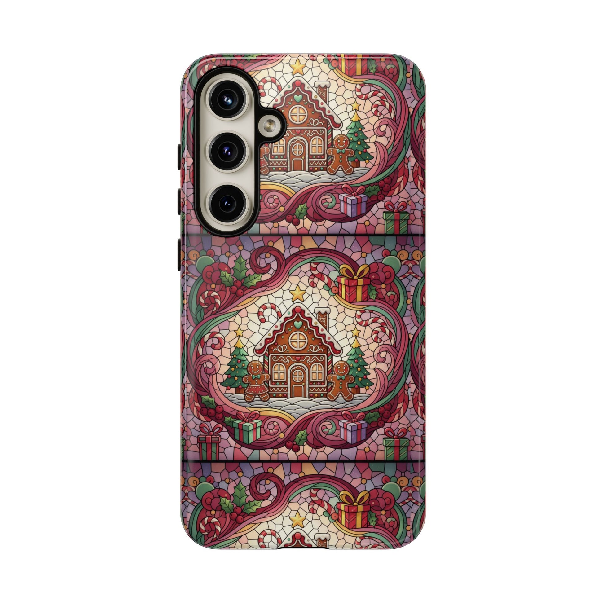 iPhone Case 17, 16  Gingerbread Stained Glass Tough Case Samsung perfect phone case