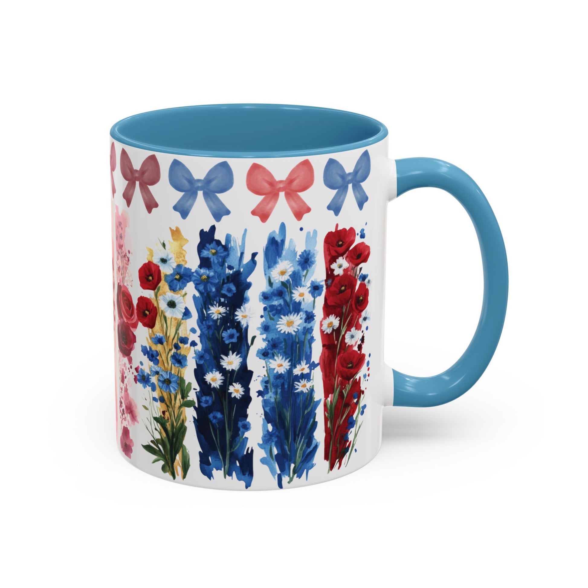 Brushstroke floral With Bows| Christian Mug with Bible Verse | Inspirational Gift for Christians | 11oz and 15oz Ceramic Coffee Mug Cozy Spring Mornings