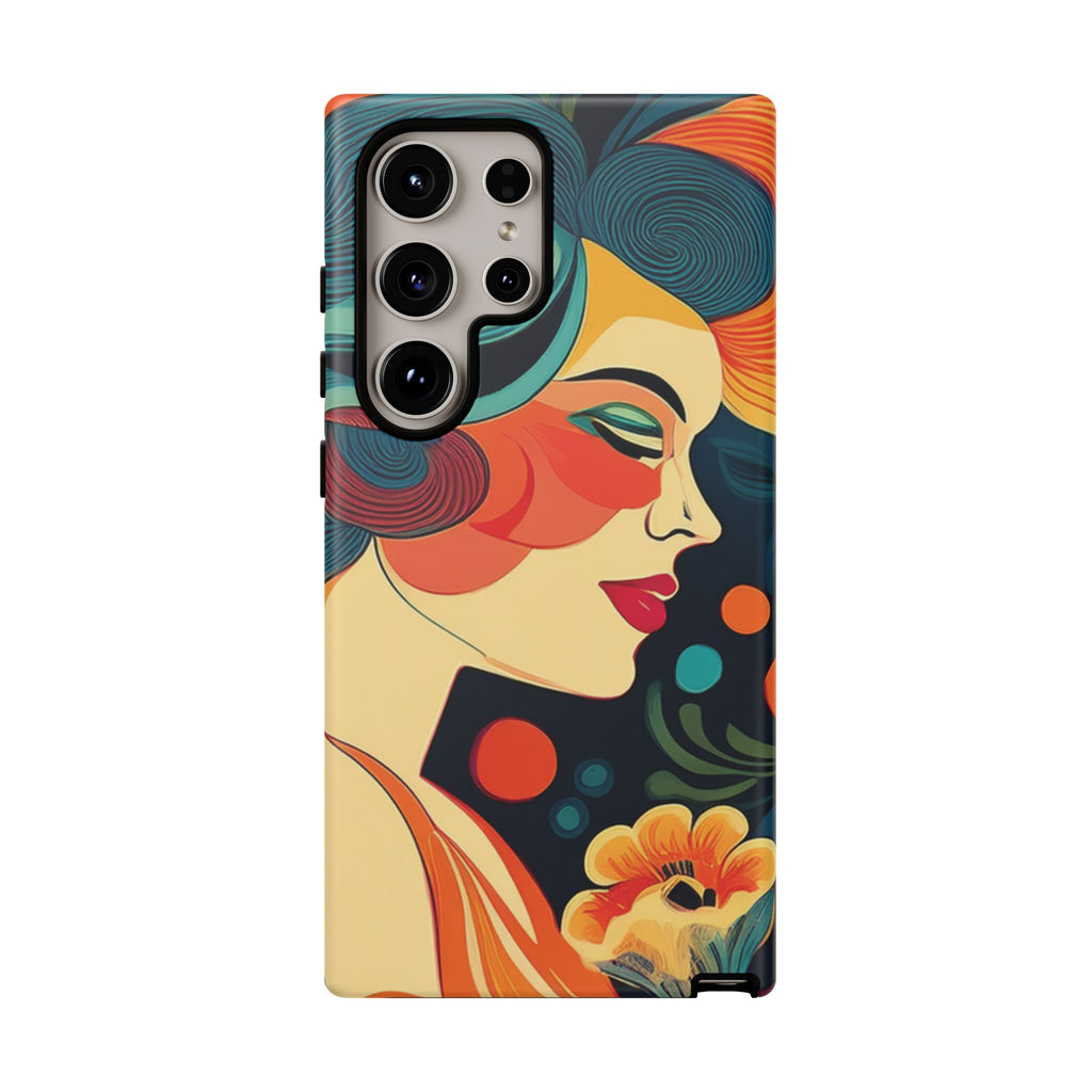 Coque de Téléphone Esthétique Années 50 Rétro Design d'Inspiration Vintage aux Couleurs Pastel Housse Style Mid-Century pour Modèles iPhone et Samsung Galaxy