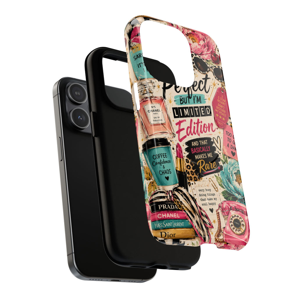 Perfect I'm Limited Edition phone case Tough Magnetic Case has Retro Funny Women's Gift Chic Pink Vintage iPhone & Samsung