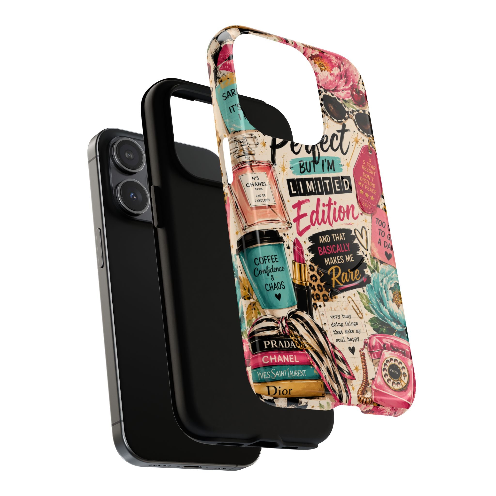 Perfect I'm Limited Edition phone case Tough Magnetic Case has Retro Funny Women's Gift Chic Pink Vintage iPhone & Samsung