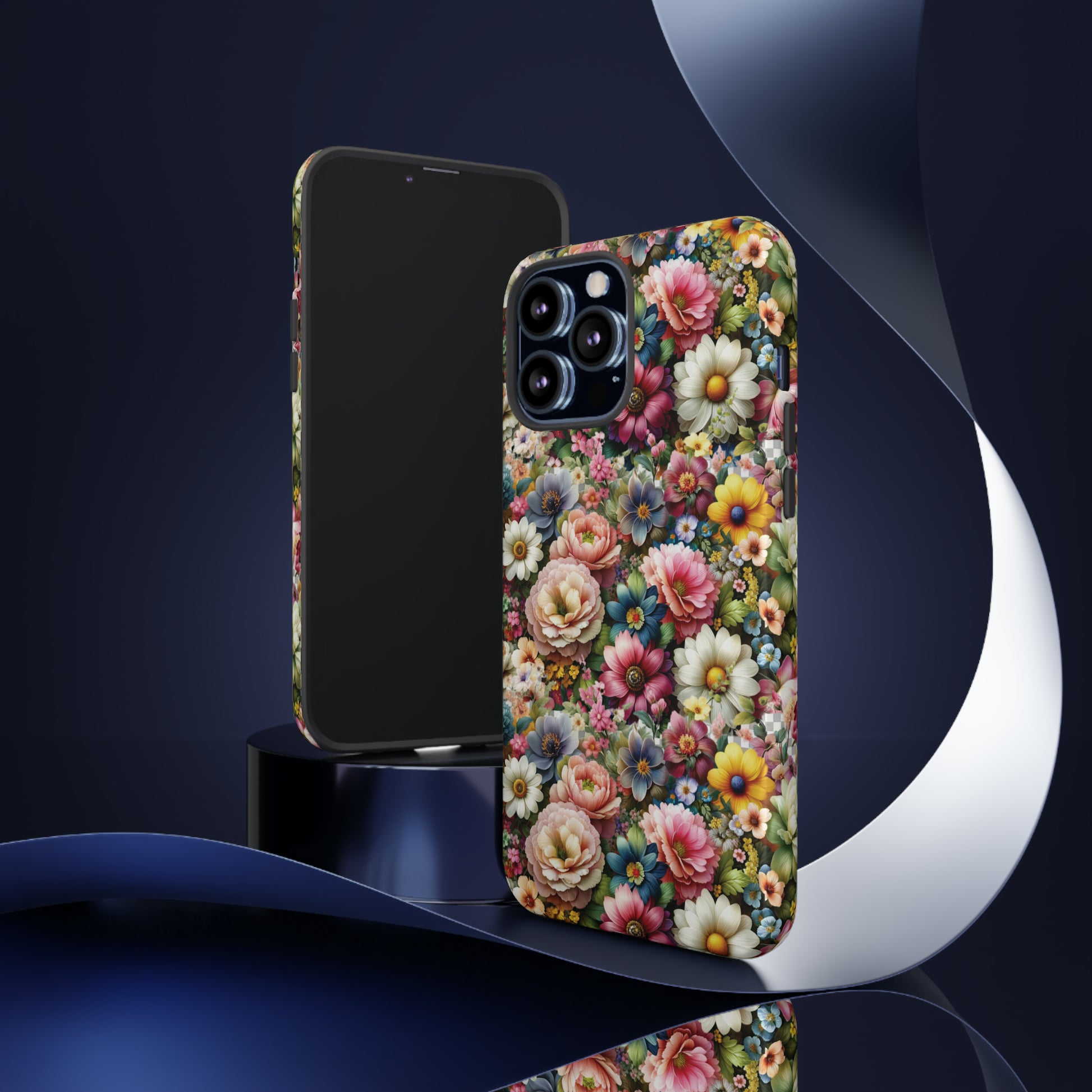 Floral Luxury Phone Tough Case Floral Elegant Durable Stylish for Modern Devices iPhone 15, Samsung iPhone Samsung Accessory Gift for Her.