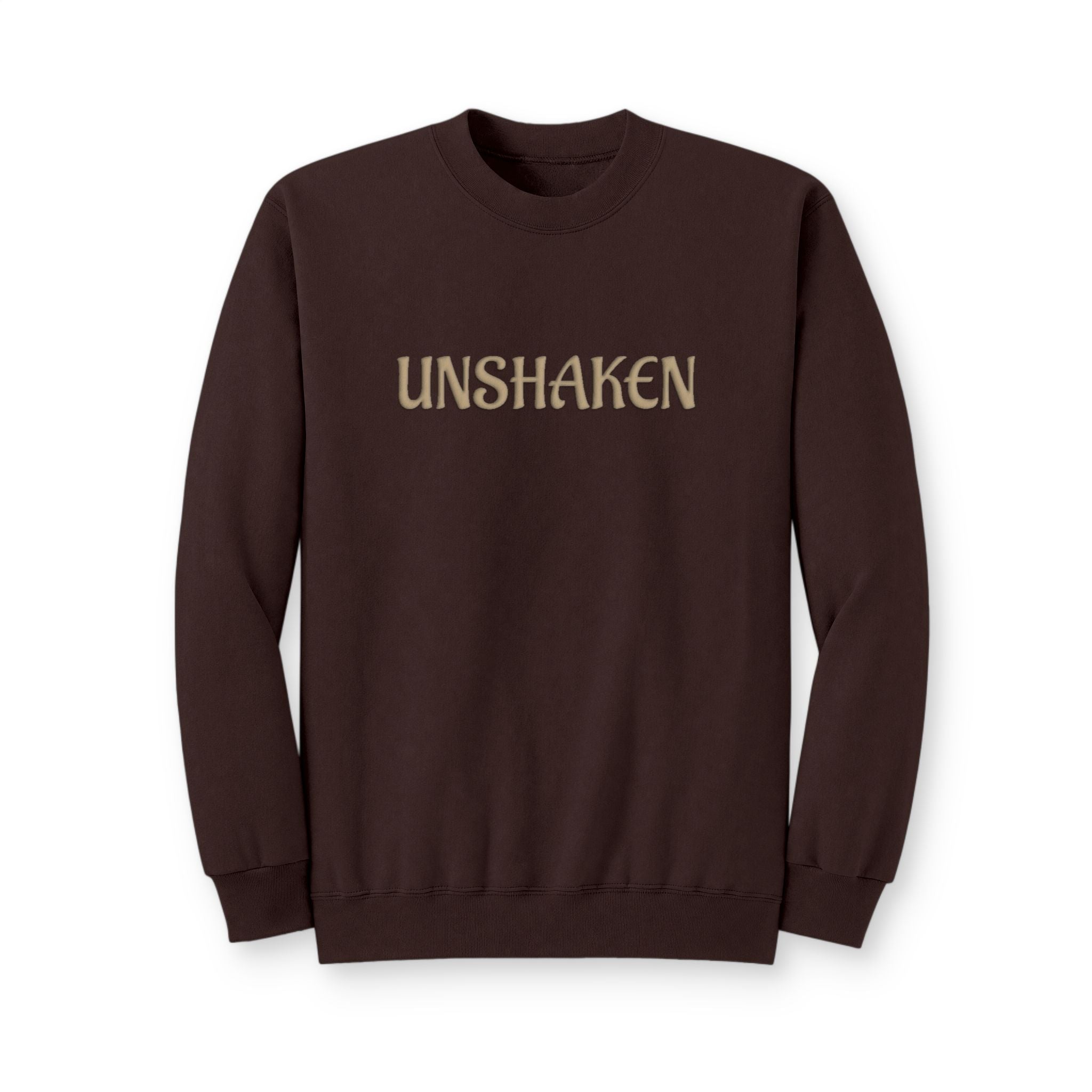 Unshaken Crewneck Sweatshirt - Minimal Inspirational Graphic Sweatshirt