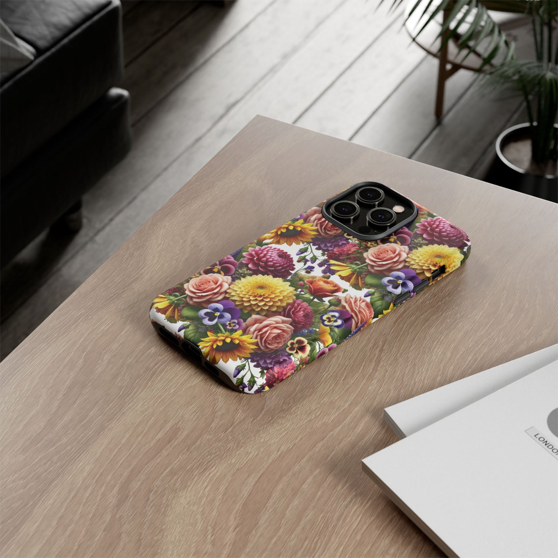 Floral Fall Phone Case for iPhone 16 15 14 13 12  21 23 Samsung, and Pixel | Stylish Protective Cover Gift for Her Perfect for Floral Lover