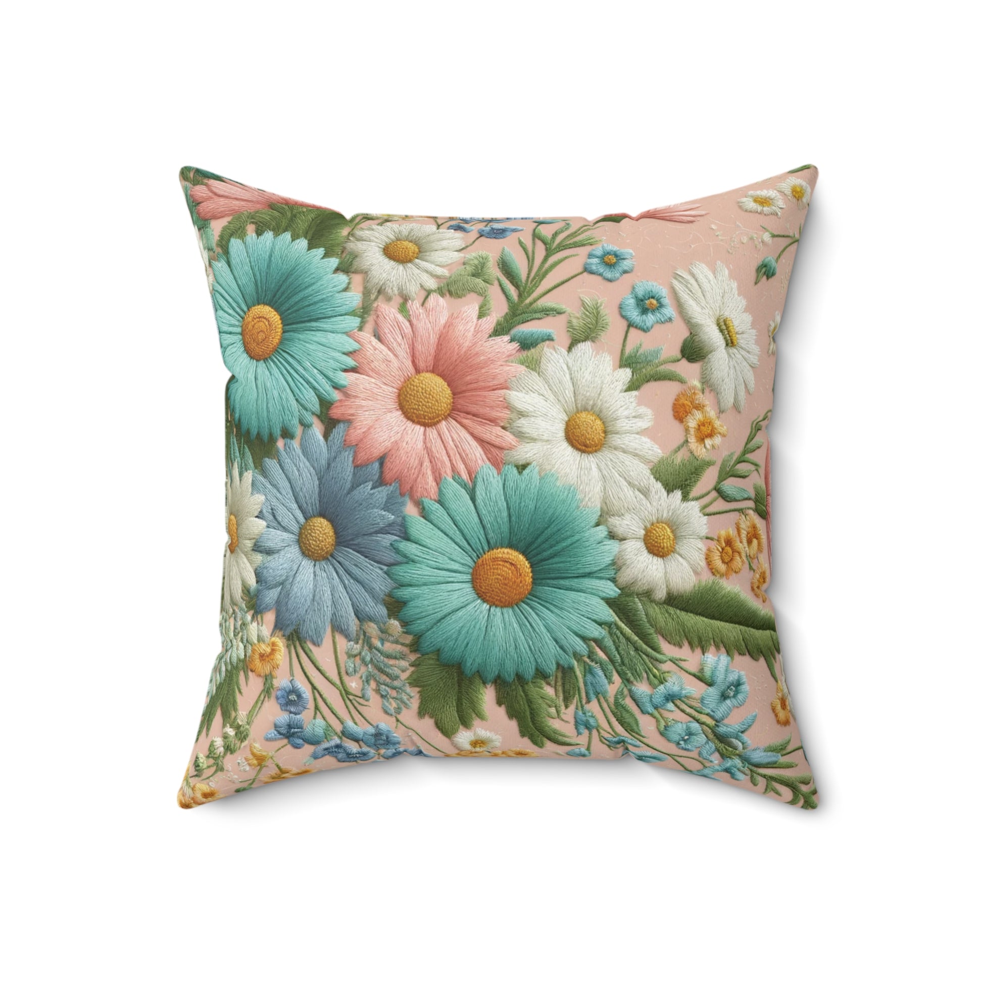 Best Elegant Pastel Floral Boho Square Pillow Add a Touch of Nature to Your Home Decor | Premium Quality, Soft, and Durable | Perfect for Couch, Bed, or Chair | Elegant Floral Bedrooms, Soft,Pillow Gift New House, Bridal Shower Gift - MRSBYVALLE