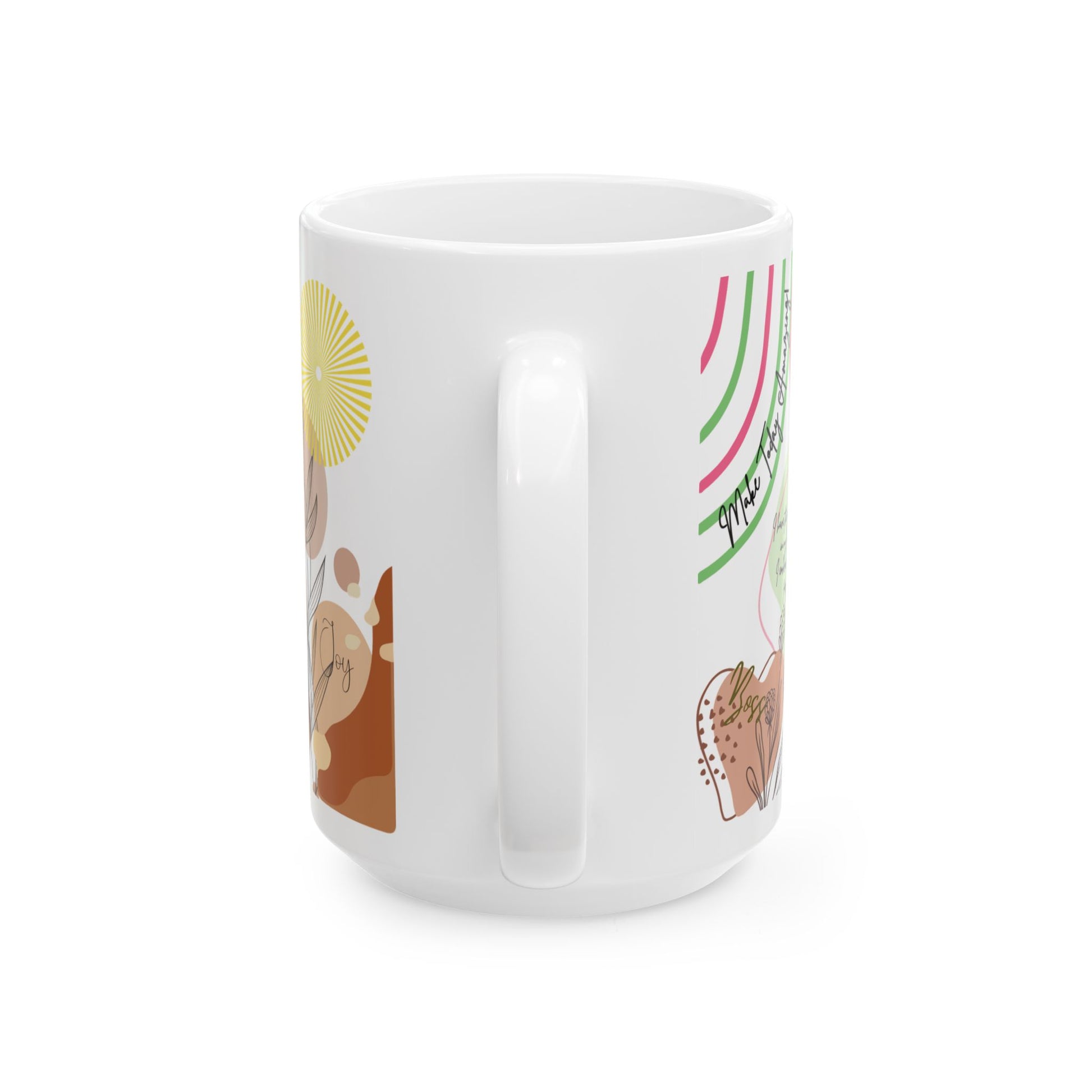 Daily Motivation Mug Positive Affirmations Ceramic Coffee Mug (11oz, 15oz) – Uplifting Quote Cup for Confidence, Mindfulness & Self-Care Gift Her