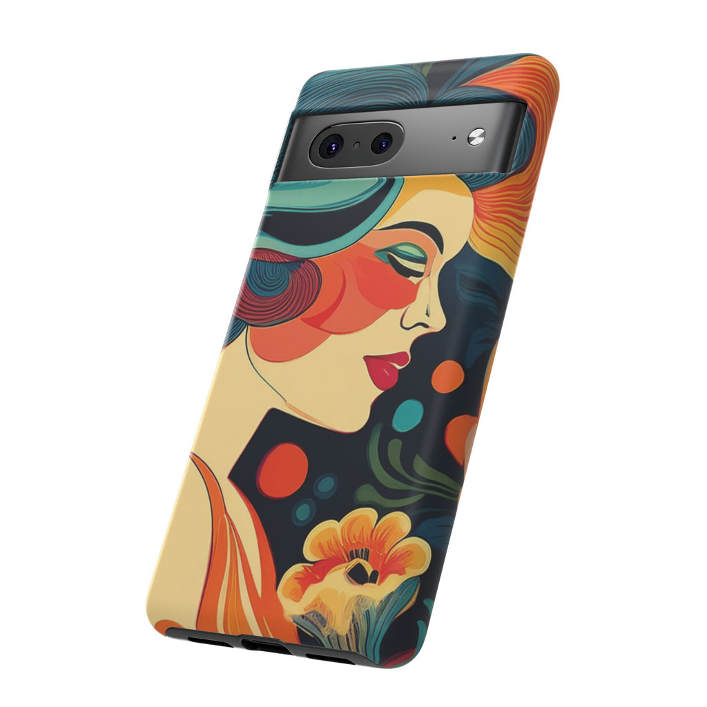 Coque de Téléphone Esthétique Années 50 Rétro Design d'Inspiration Vintage aux Couleurs Pastel Housse Style Mid-Century pour Modèles iPhone et Samsung Galaxy