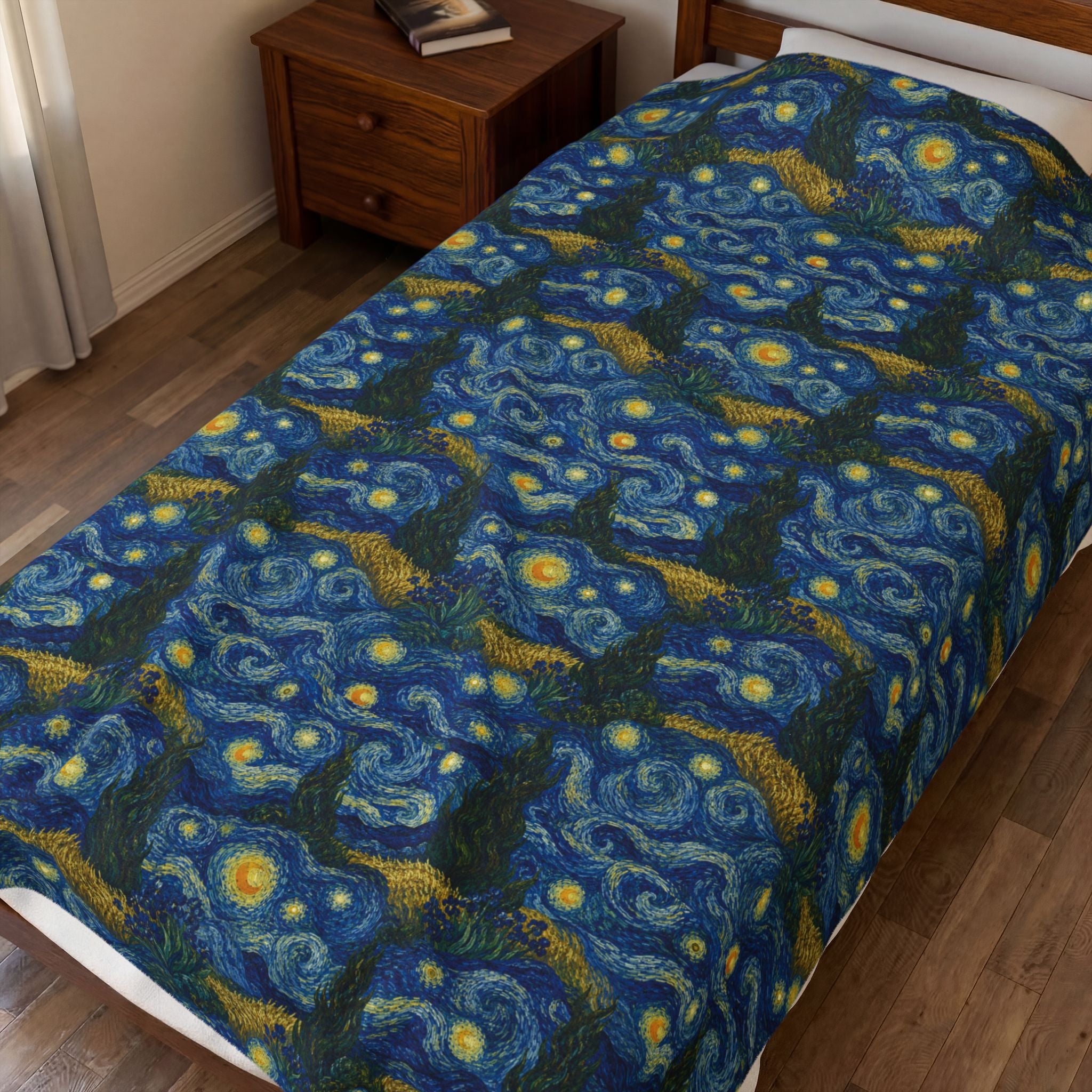 Van Gogh Illusion Design Perfect for Art Lover, Elegant Luxury Throw, Soft Cozy Elegant Home Decor