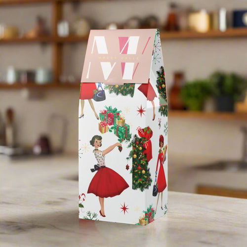 1950 Vintage Decorative Coffee Retro Christmas Design Coffee with Light Green Background Perfect for Coffee Lovers, Unique Gifts, Medium-Dark Roast with Toasted Blend Medium-Dark Roast Coffee | Gift for Mom - MRSBYVALLE