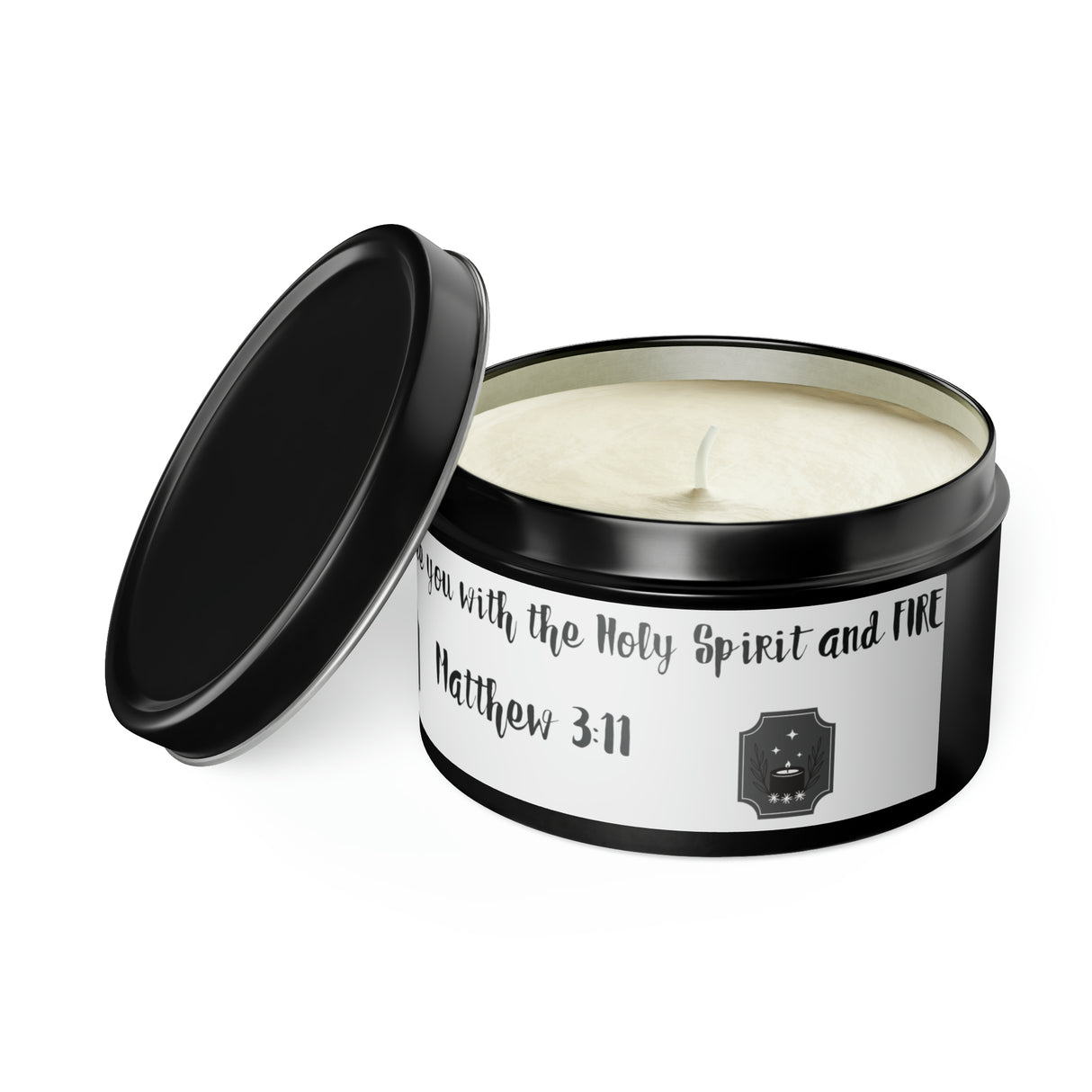 New House Sacred Light Divine Verse Tin Candles Embrace Peace with 4oz/8oz Coconut Soy Wax, Hand-Poured in USA. Lead-Free Wick, 20-40hr Burn. Evergreen, Vanilla, More Spiritual Ambiance Awaits Pure Harmony Grace..