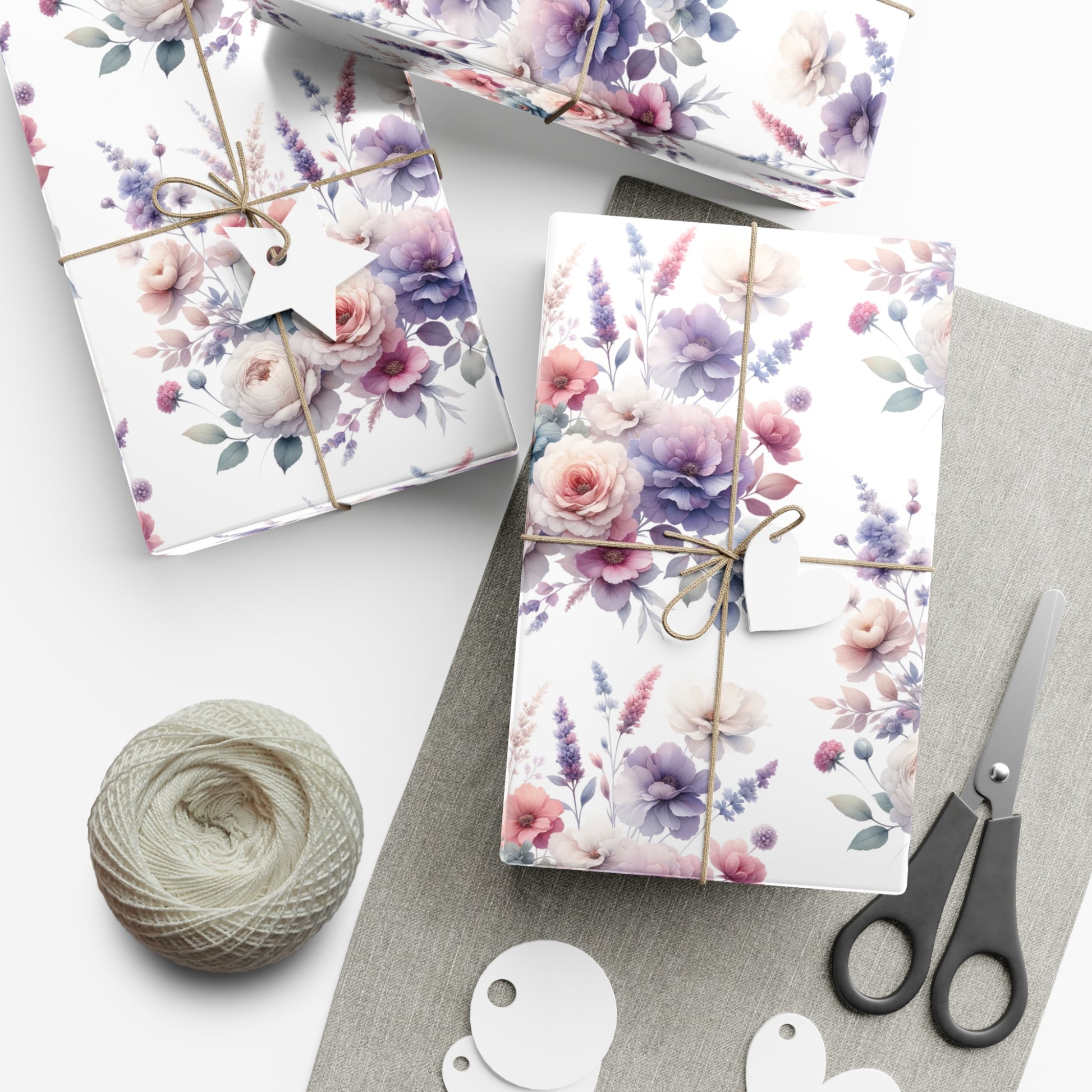 Pastel Wildflowers Gift Wrap It's Perfect for Weddings, Bridal & Baby Showers Eco-Friendly, Vibrant Design in Matte/Satin, All Occasion.