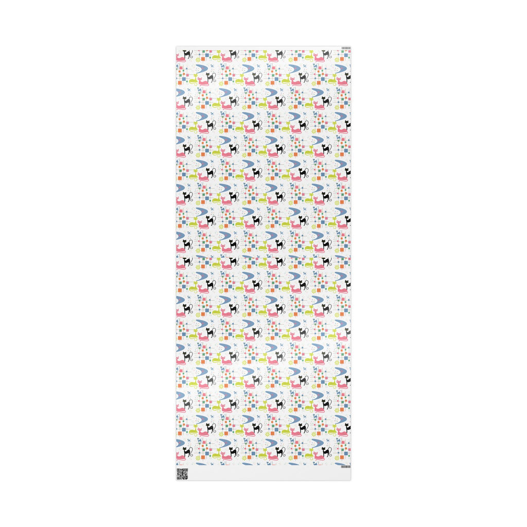 Atomic Kitty Retro Wrapping Paper — Retro Cat Gift Wrap