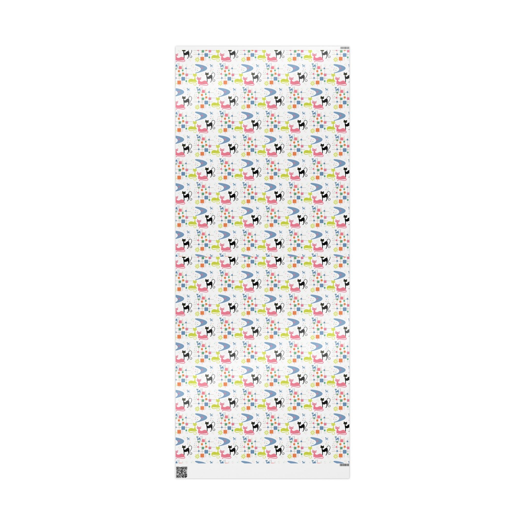 Atomic Kitty Retro Wrapping Paper — Retro Cat Gift Wrap