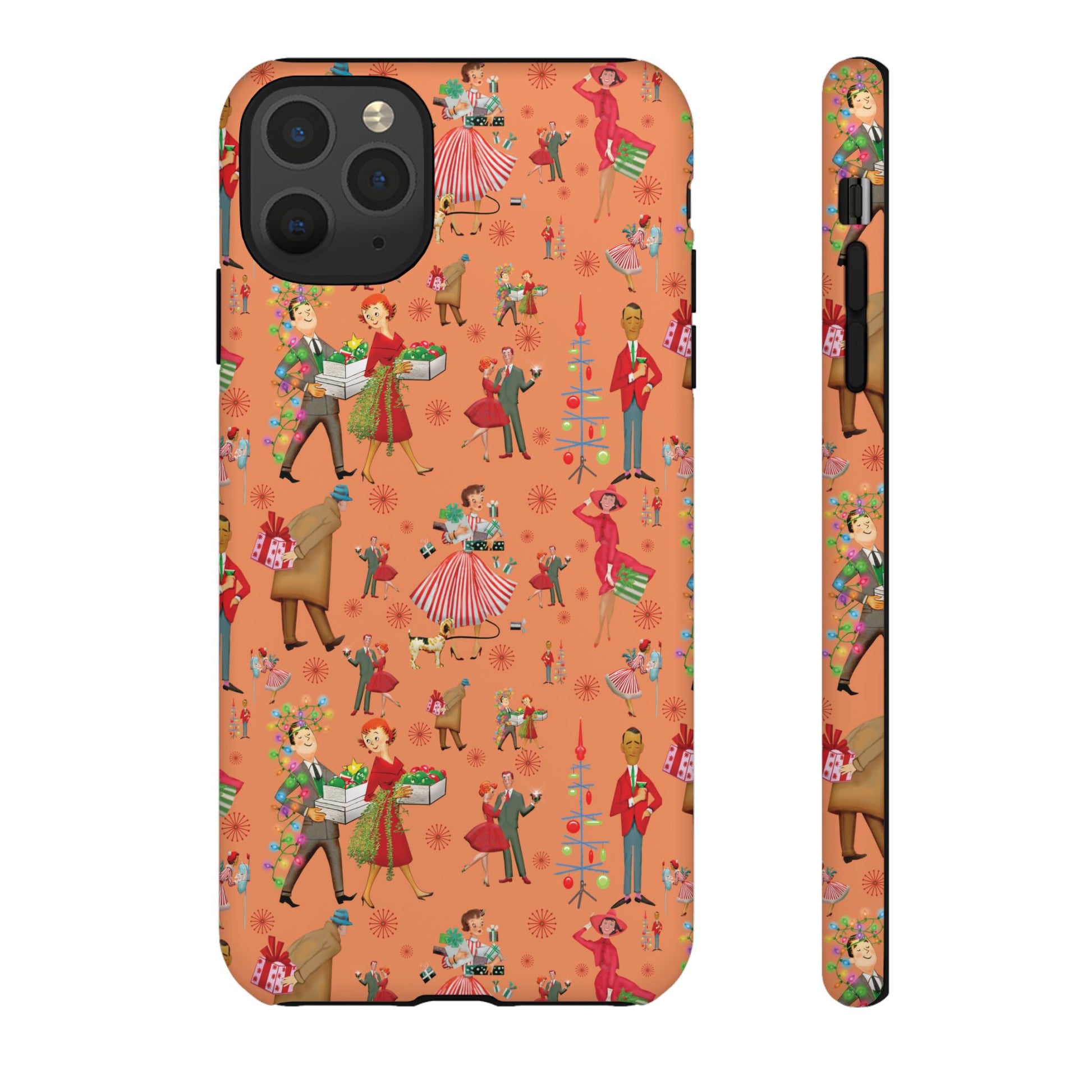 Retro Christmas 50s Phone Case Unique Holiday Protection for Your Device | Stylish & Durable Cover Gift for Her Phone 17, 16, 15, Samsung iPhone Accessory Gift for Her