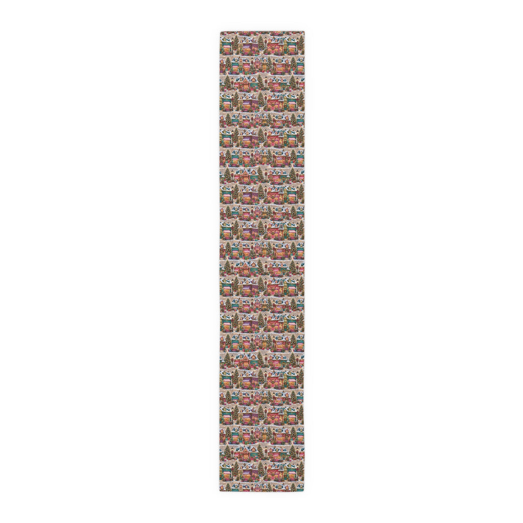 Vintage Christmas Village Table Runner