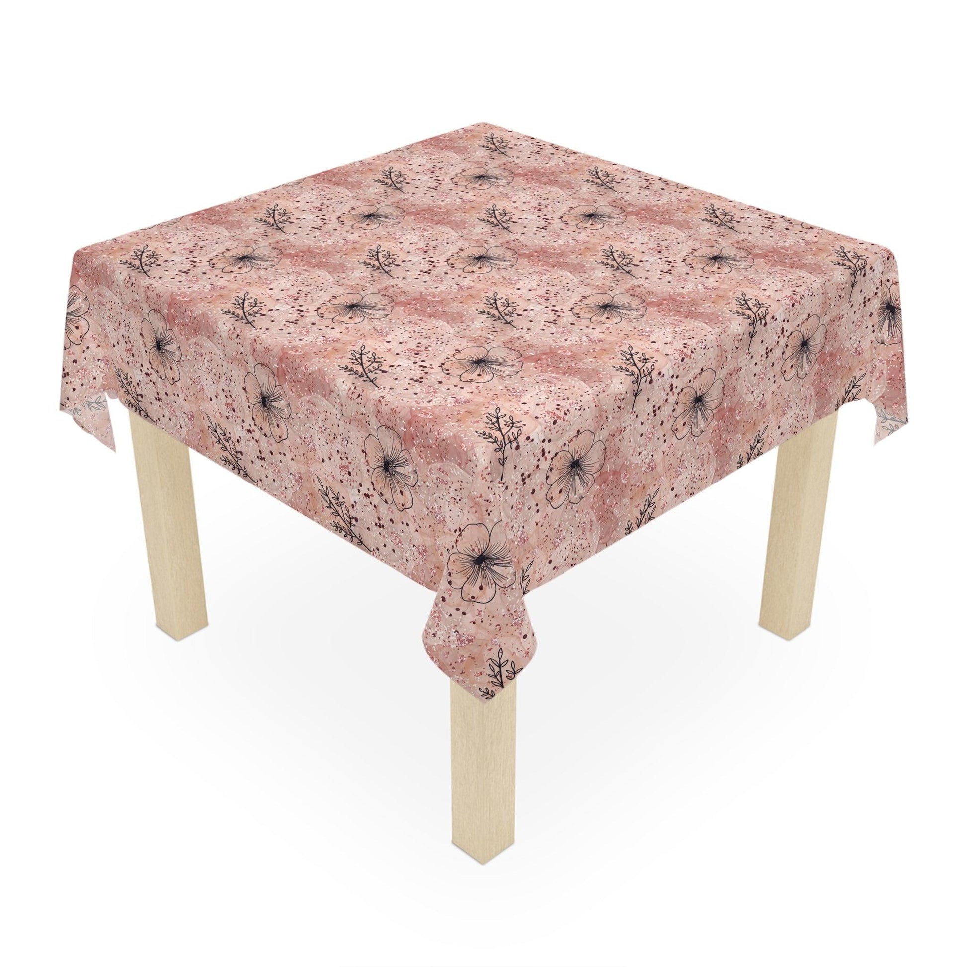 Pink BOHO Enchanting Cottagecore Tablecloth Perfect for Rustic Elegance and Nature-Inspired Dining Elegant, Washable Linens for Home, Weddings, Birthdays all Events Durable & Stylish for All Occasions - MRSBYVALLE
