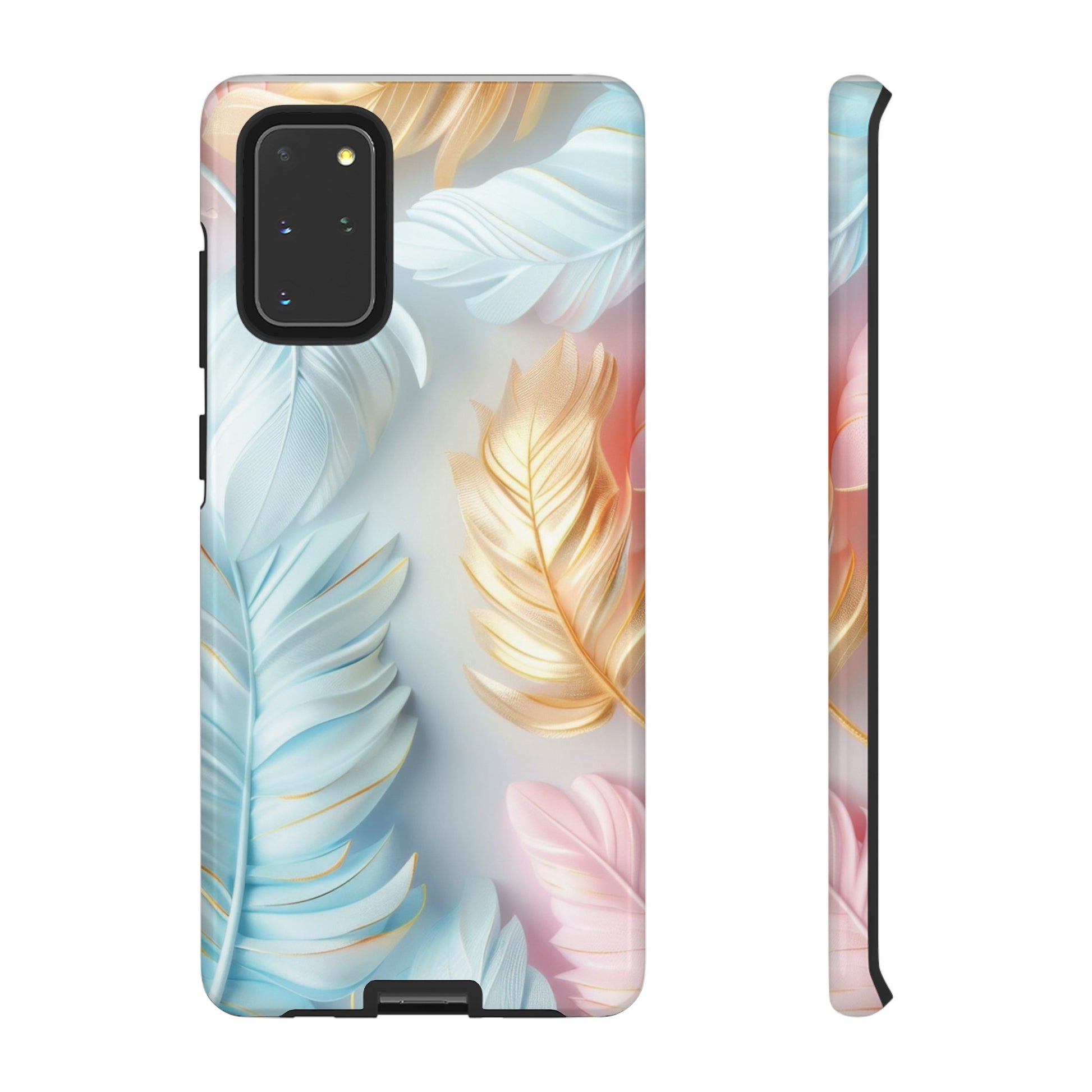 Pastel Feathers Protective Phone Case Gift for Her Phone 15, Samsung iPhone Samsung Gift for Her Case iPhone 15, Samsung iPhone Samsung Accessory Gift for Her