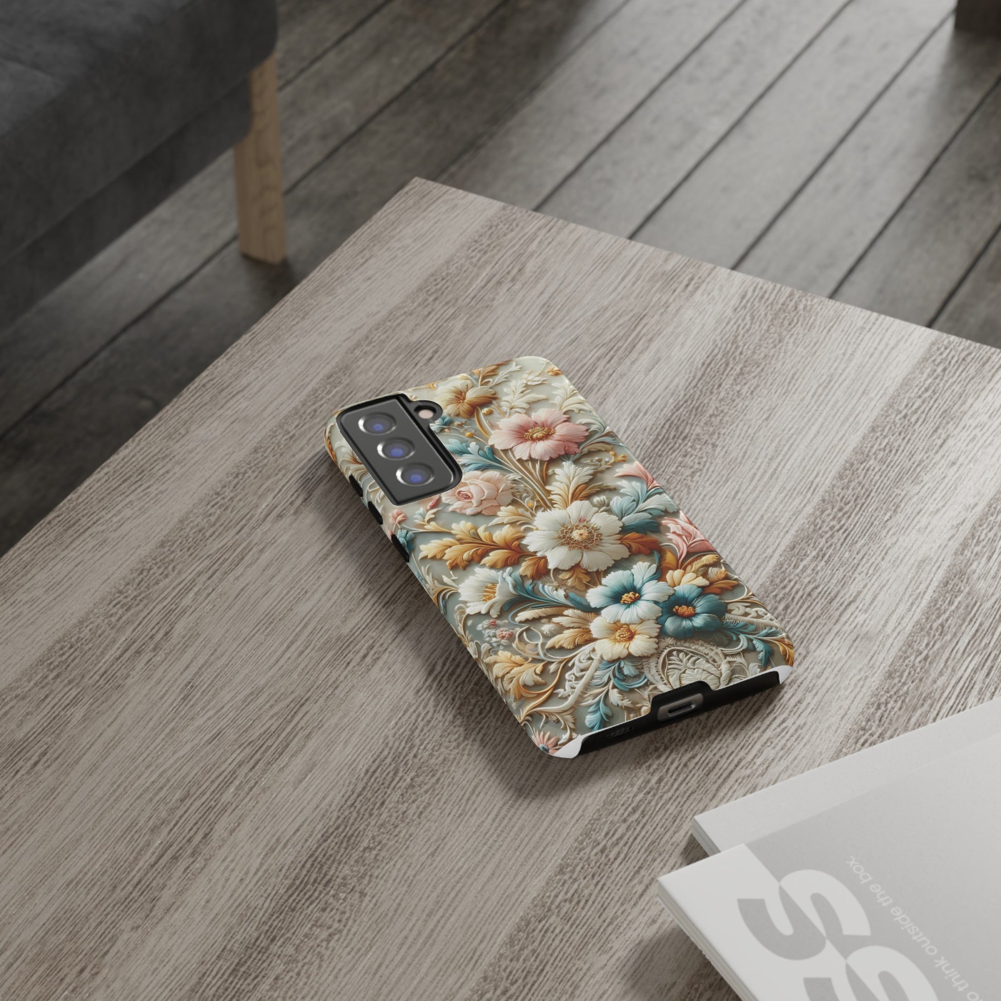 3D Elegant Faux Flowers Phone Case Stylish & Durable for iPhone Samsung Gift iPhone 15, 14, 13 Samsung Pixel Gift for Mom Accessory Gift for Her