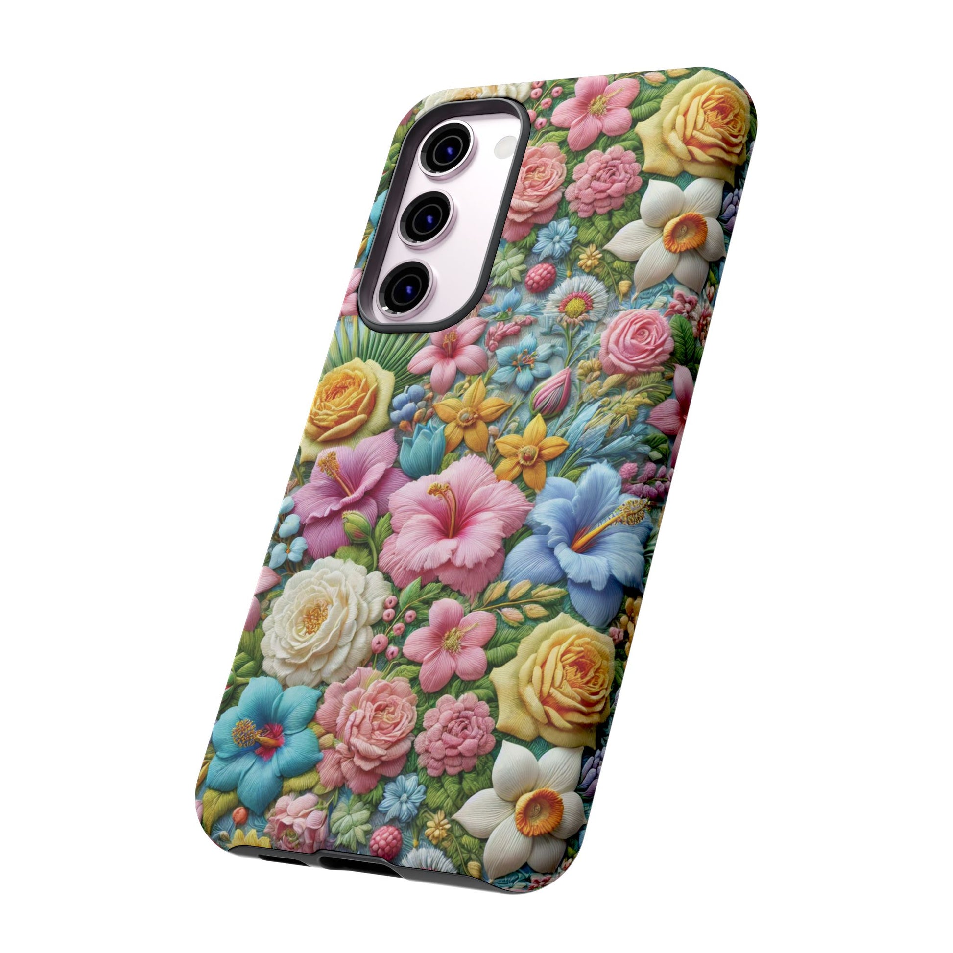 Elegant Pastel Flower Phone Case – Beautiful Floral Design, Durable Protection for Your Device, Stylish and Lightweight, Perfect Gift for Flower Lovers