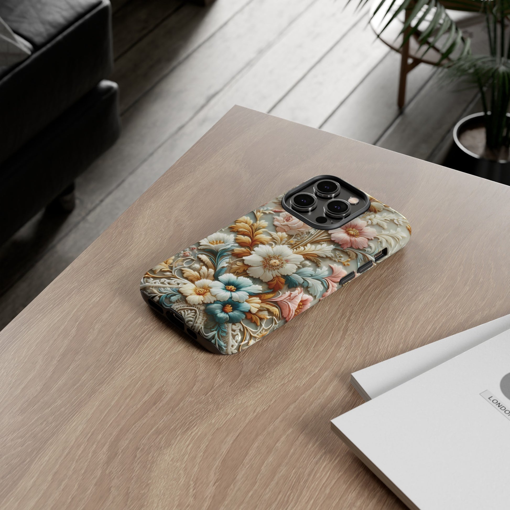 3D Elegant Faux Flowers Phone Case Stylish & Durable for iPhone Samsung Gift iPhone 15, 14, 13 Samsung Pixel Gift for Mom Accessory Gift for Her