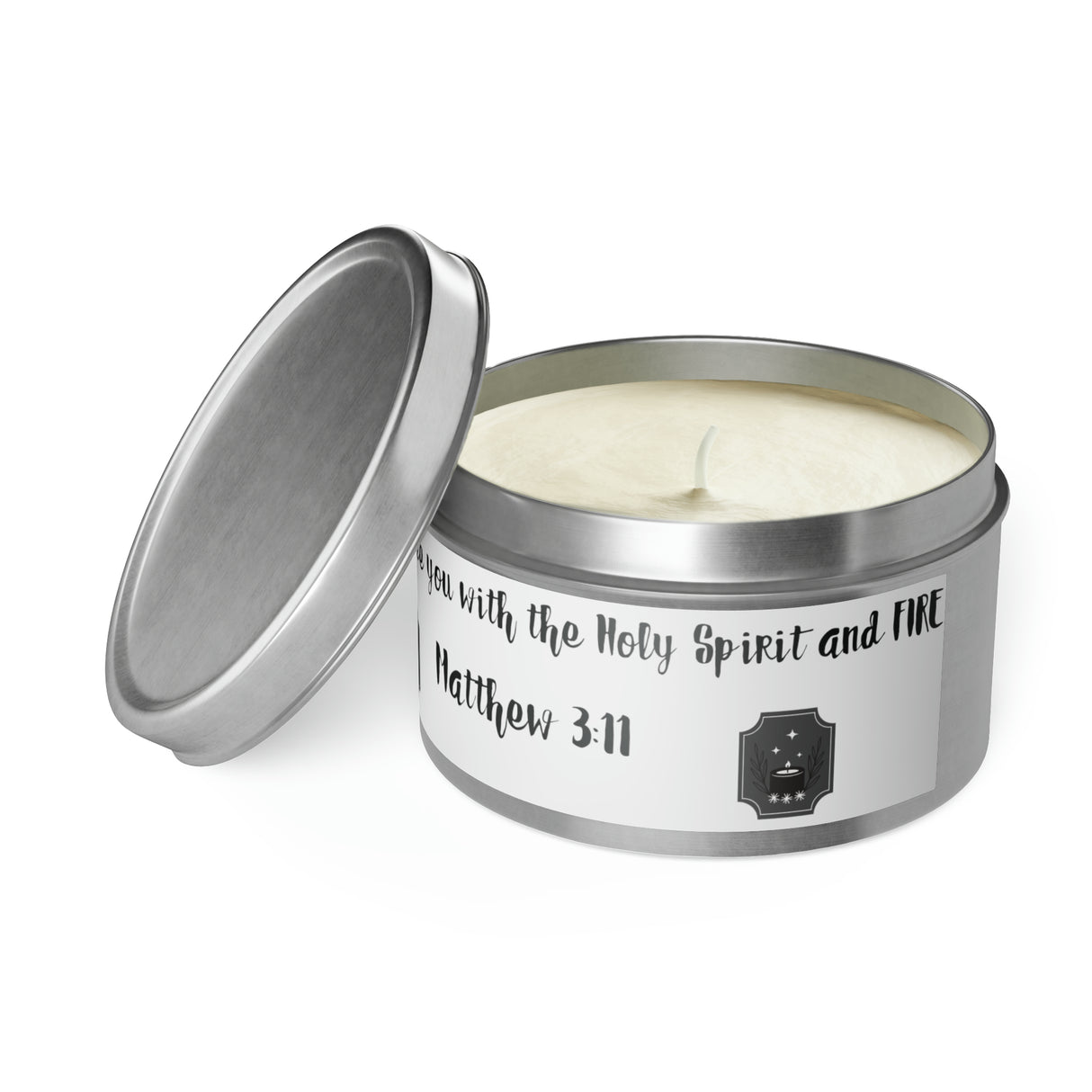 New House Sacred Light Divine Verse Tin Candles Embrace Peace with 4oz/8oz Coconut Soy Wax, Hand-Poured in USA. Lead-Free Wick, 20-40hr Burn. Evergreen, Vanilla, More Spiritual Ambiance Awaits Pure Harmony Grace..