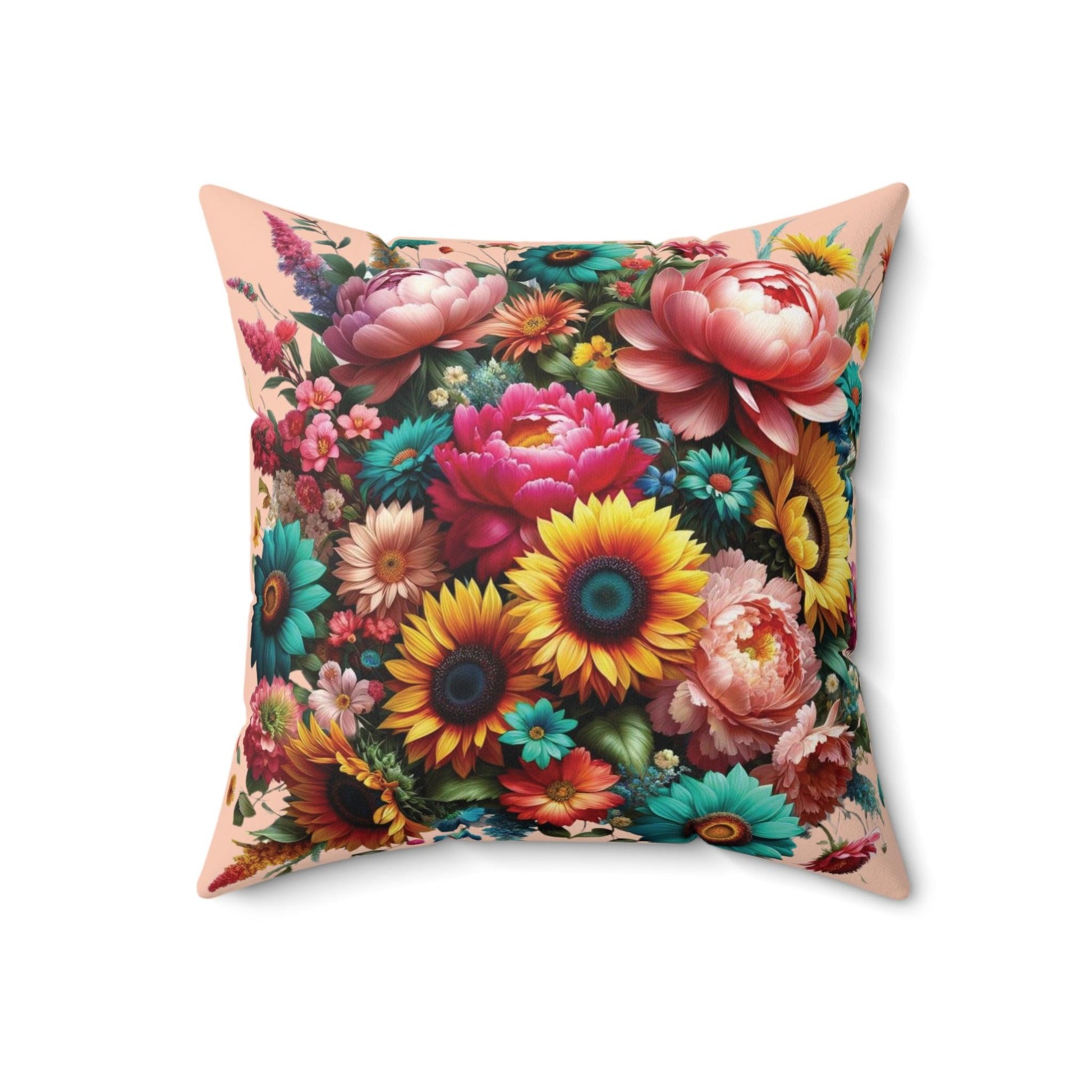 Floral Square Pillow with Unique Add a Touch of Elegance and Comfort to Your Living Space with Our Soft and Decorative Cushion for Living Room, Bedroom or Housewarming Gift New House, Bridal Shower Gift - MRSBYVALLE