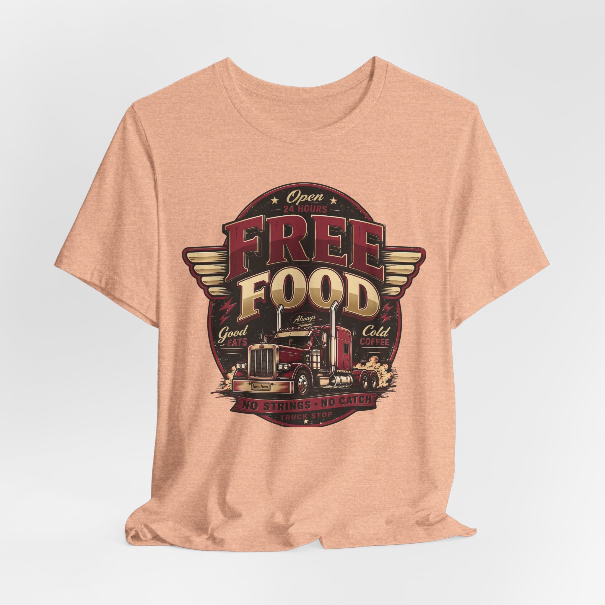 Funny "Free Food" Food Truck T-Shirt Perfect for Dad or Husband