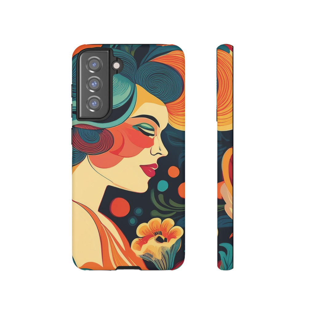 Coque de Téléphone Esthétique Années 50 Rétro Design d'Inspiration Vintage aux Couleurs Pastel Housse Style Mid-Century pour Modèles iPhone et Samsung Galaxy