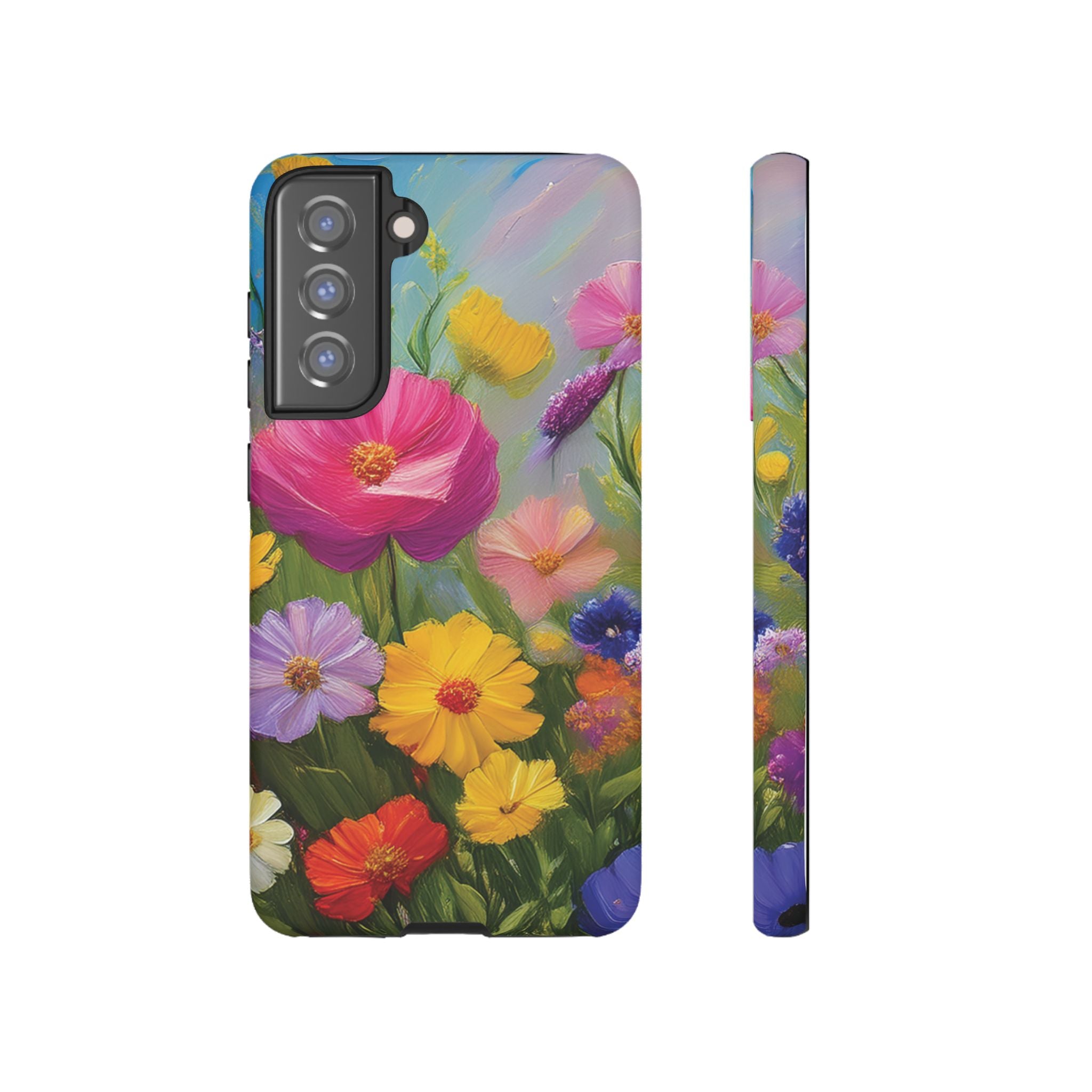 Vibrant Wildflower Painting Phone Case Hand-Painted Floral Art Design | Bright Nature-Inspired Cover | Perfect Gift for Flower Lovers iPhone & Galaxy