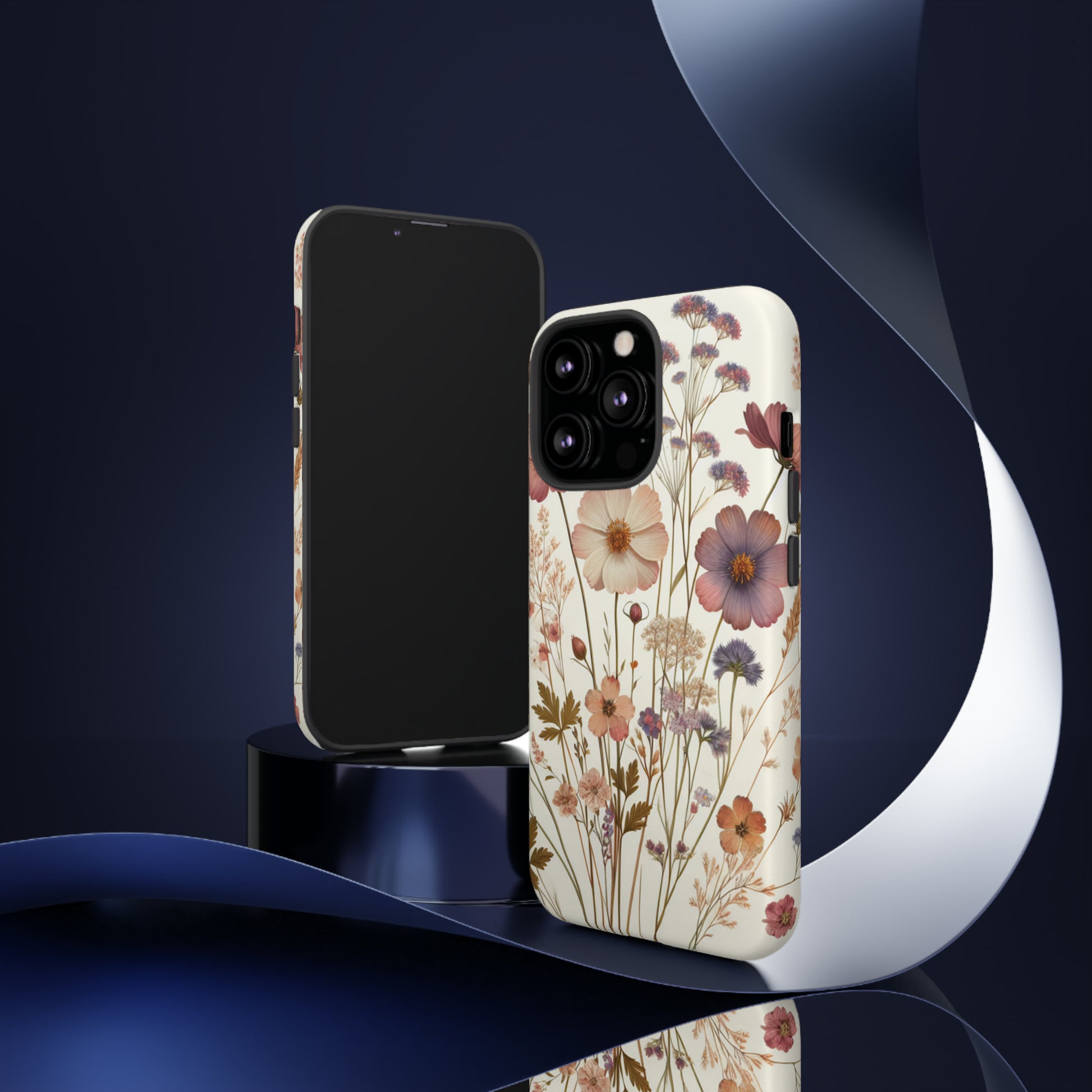 Wildflower Boho Luxury Phone Tough Case Floral Elegant Durable Stylish for Modern Devices iPhone 15, Samsung iPhone Samsung Accessory Gift for Her.