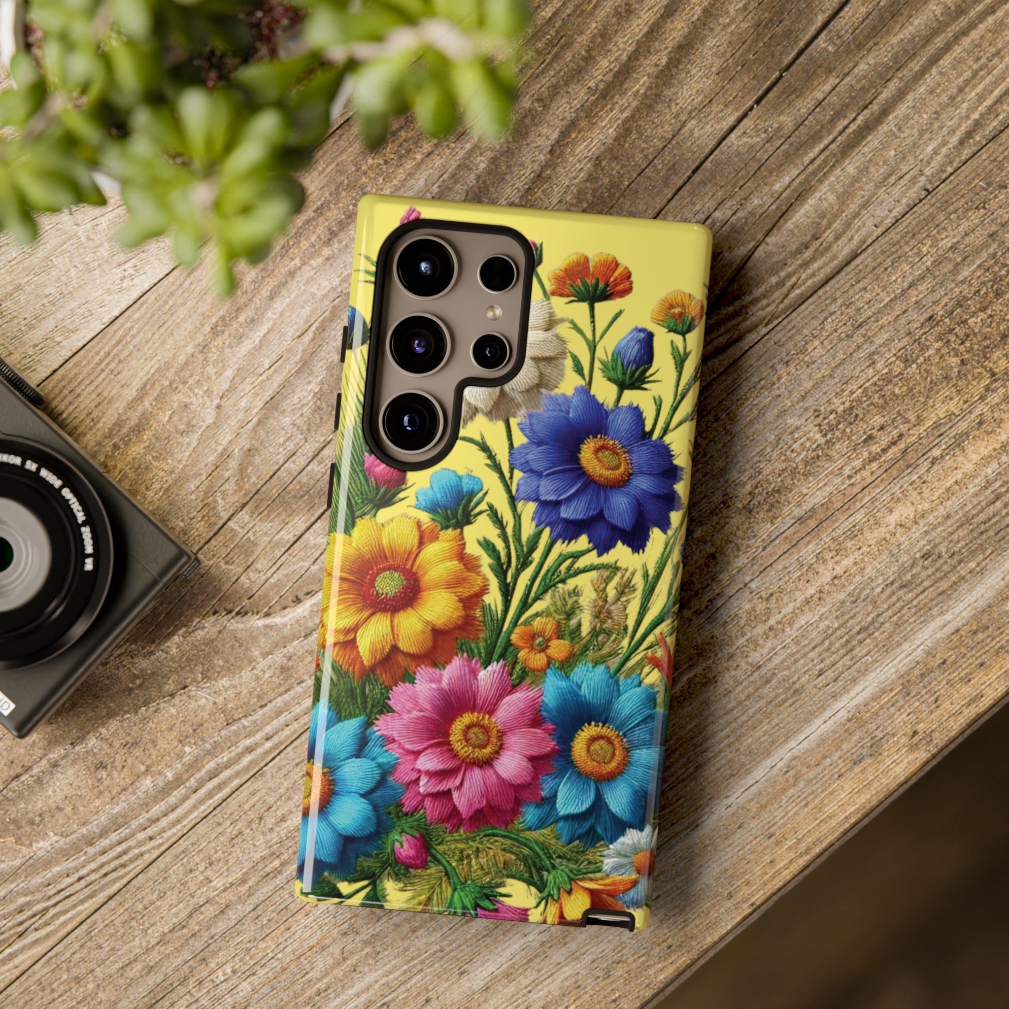 Phone Case Yellow Bright Floral Protective Phone Case Gift for Her Phone 15, Samsung iPhone Samsung  iPhone 15, Samsung iPhone Samsung Accessory Gift for Her