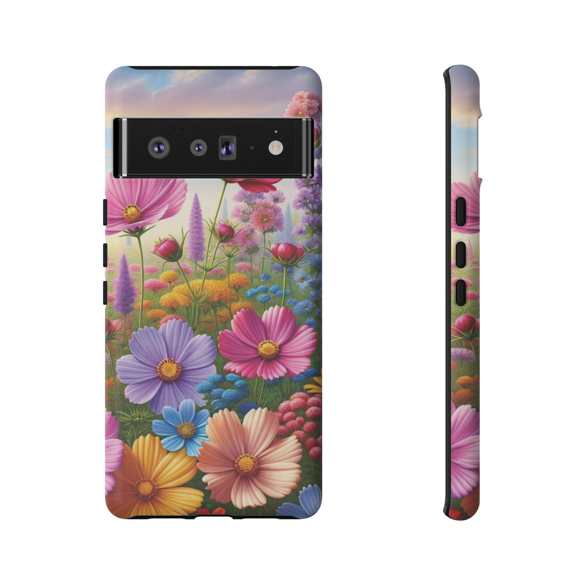 Bright Floral Phone Case Durable for iPhone Samsung Gift iPhone 15, 14, 13 Samsung Pixel Gift for Mom Accessory Gift for Her