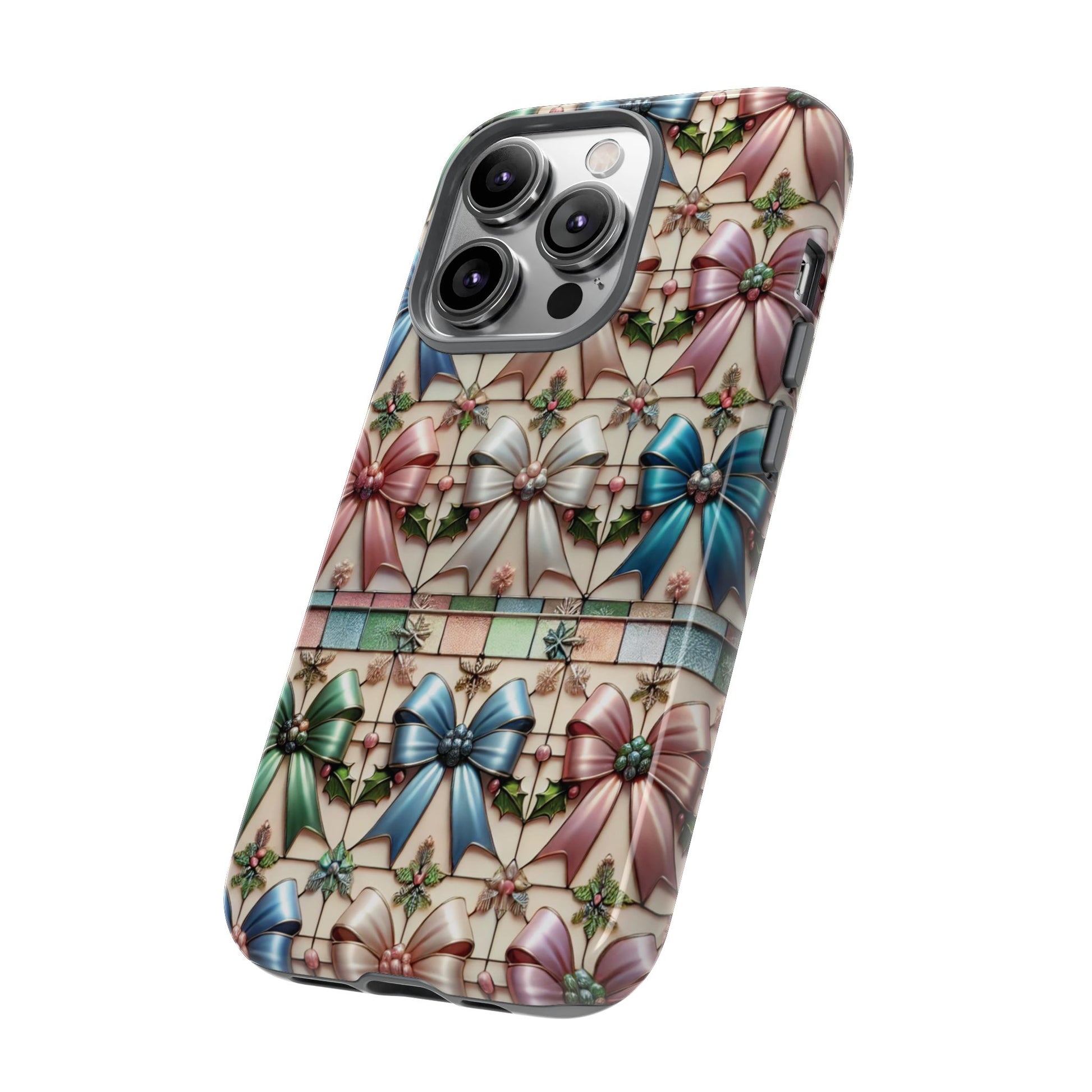 Coquette Bows Pastel Phone Case for iPhone 17 ,  15 14 13 12  21 23 Samsung, and Pixel | Stylish Protective Cover Gift for Her Perfect for Floral Lover