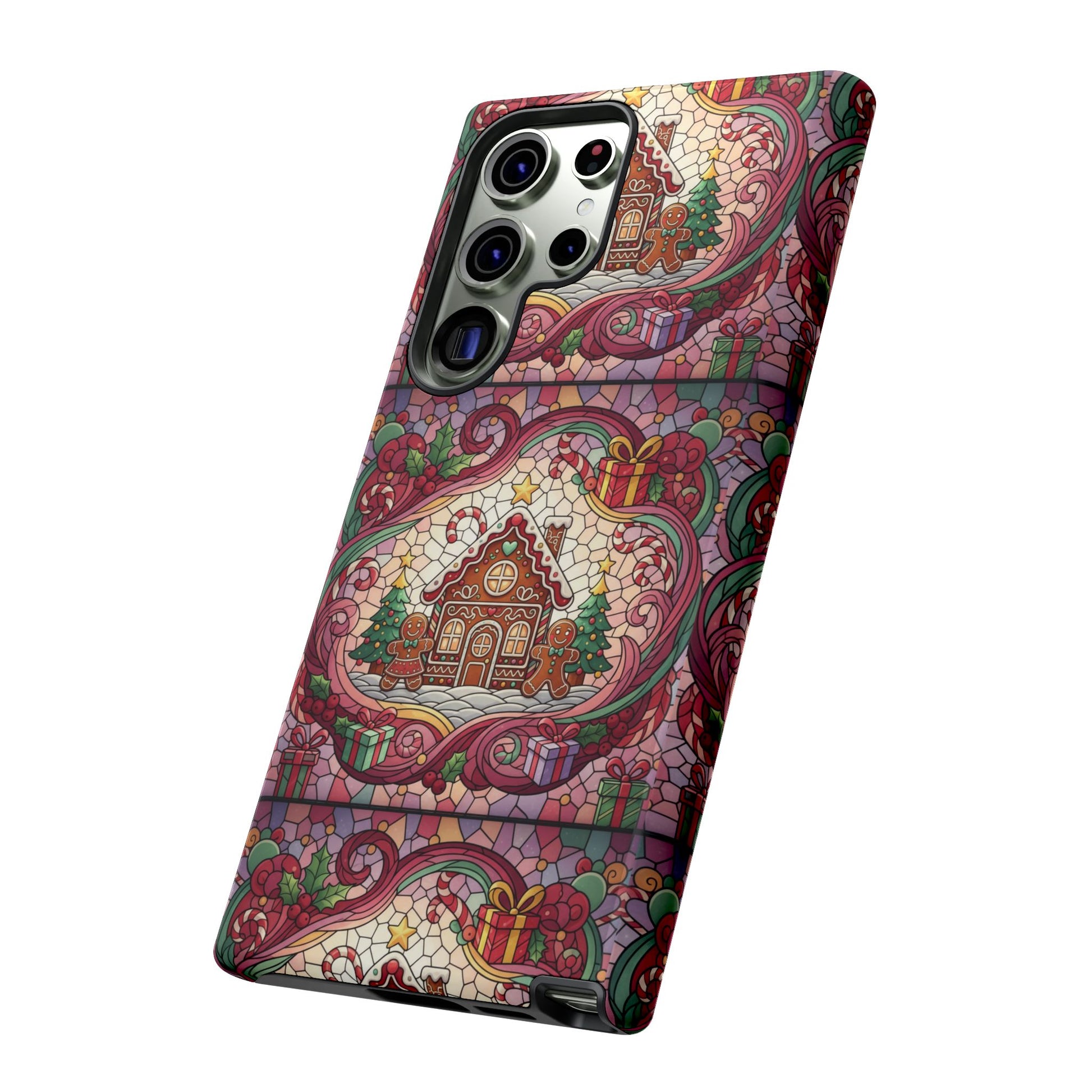 iPhone Case 17, 16  Gingerbread Stained Glass Tough Case Samsung perfect phone case