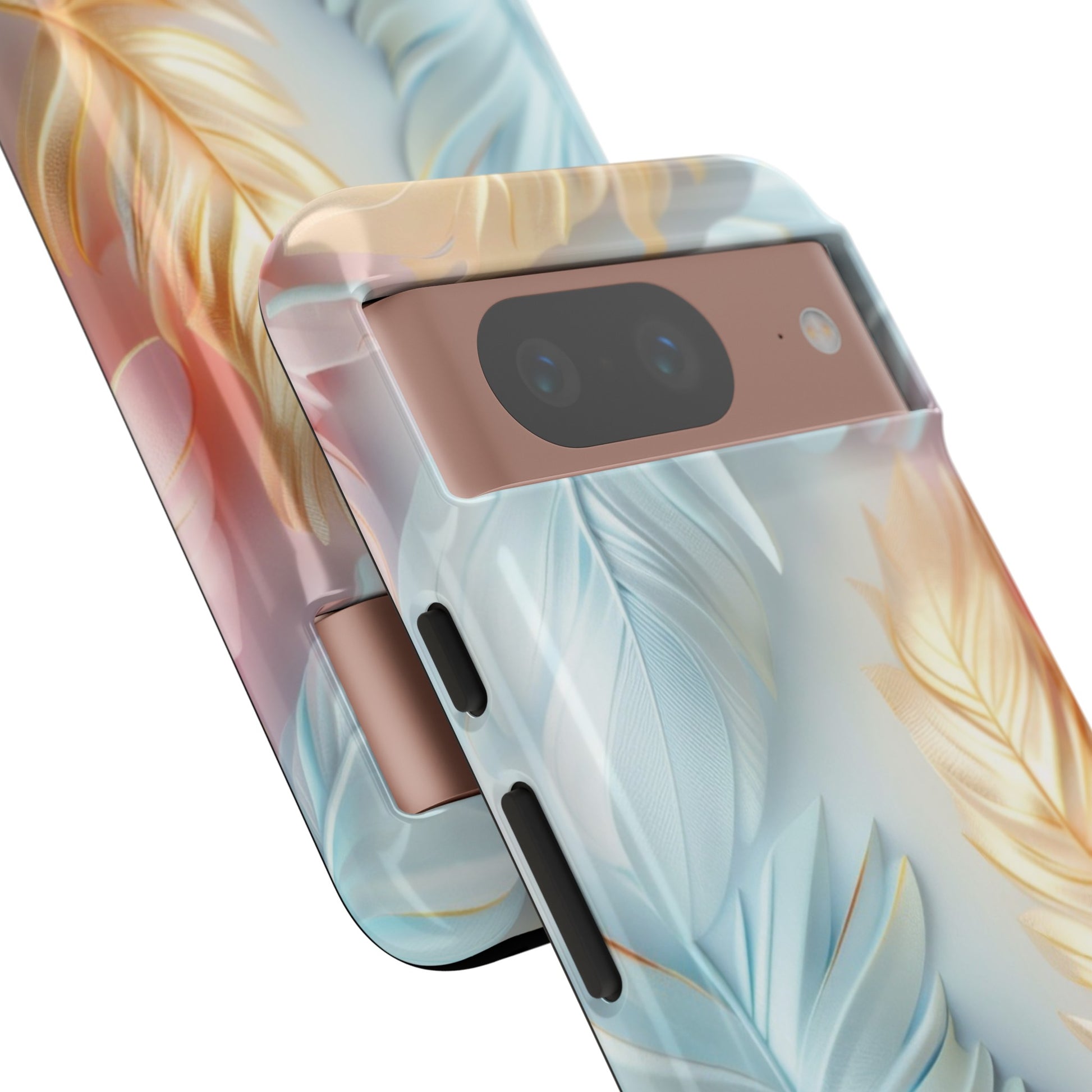 Pastel Feathers Protective Phone Case Gift for Her Phone 15, Samsung iPhone Samsung Gift for Her Case iPhone 15, Samsung iPhone Samsung Accessory Gift for Her