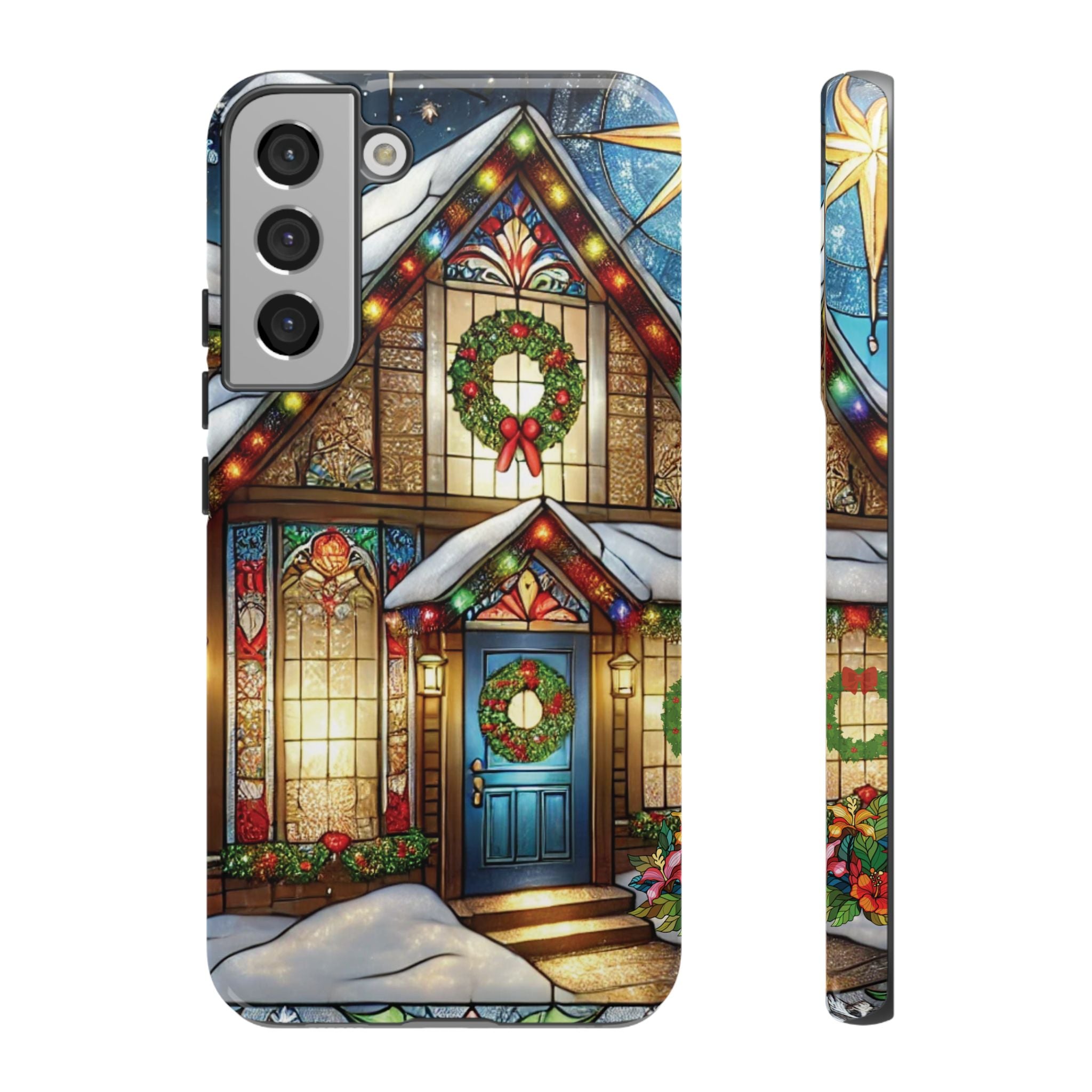 Phone Case - Stain Glass Christmas Unique Holiday Protection Gift for Her