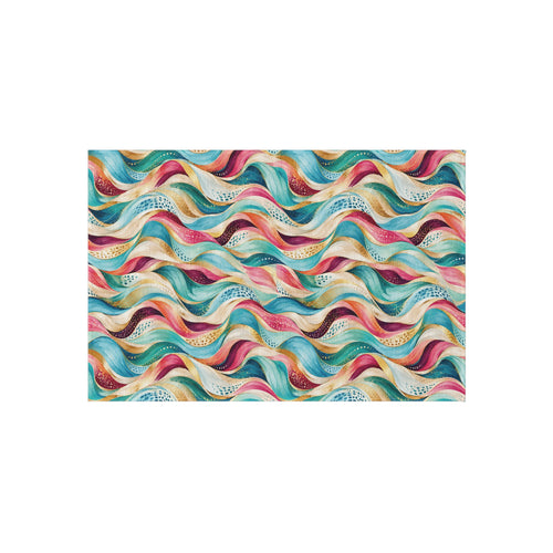 Abstract Wave Outdoor Patio Rug