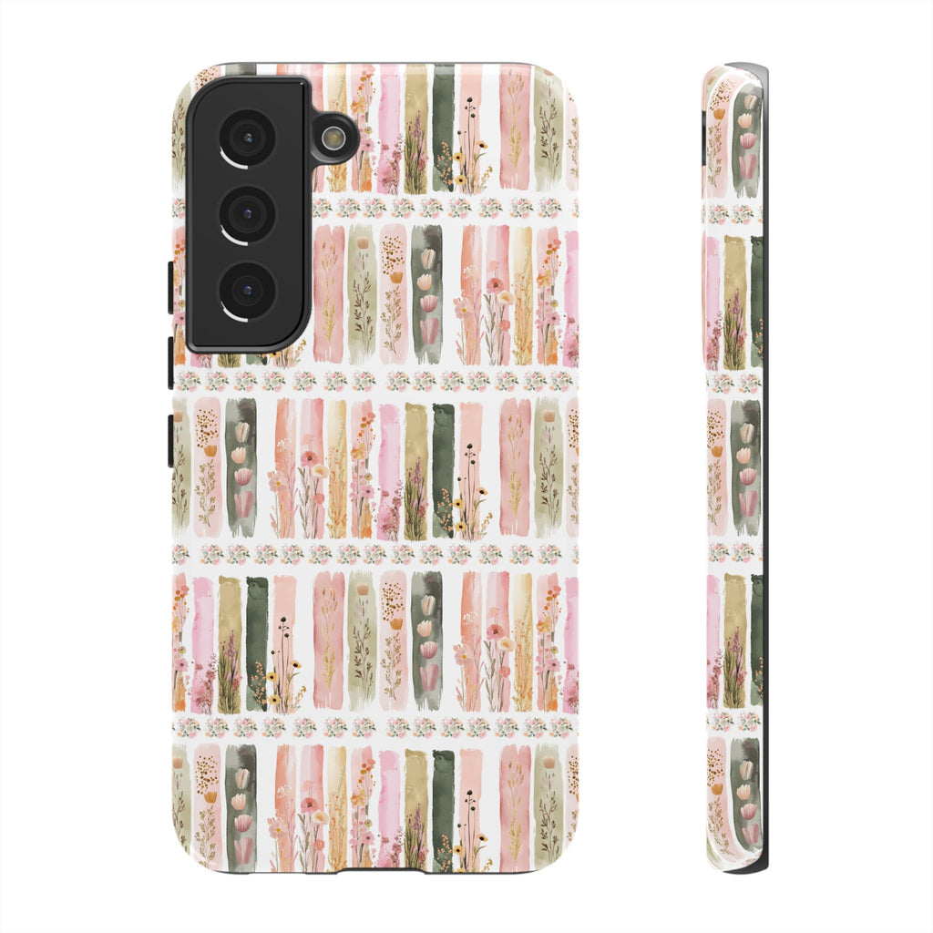 Pastel Brushstroke Floral Phone Case Soft Illusion Flower Design, Aesthetic Protective Cover, Feminine Style, Cute Gift for Her, Fits Most Models