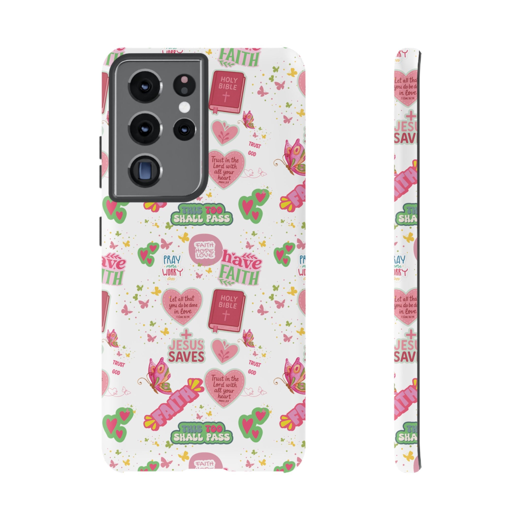 Carry Your Faith Everywhere | Christian Tough Phone Case with Bible Verse or Affirmation | Protective, Inspirational Gift for Christians