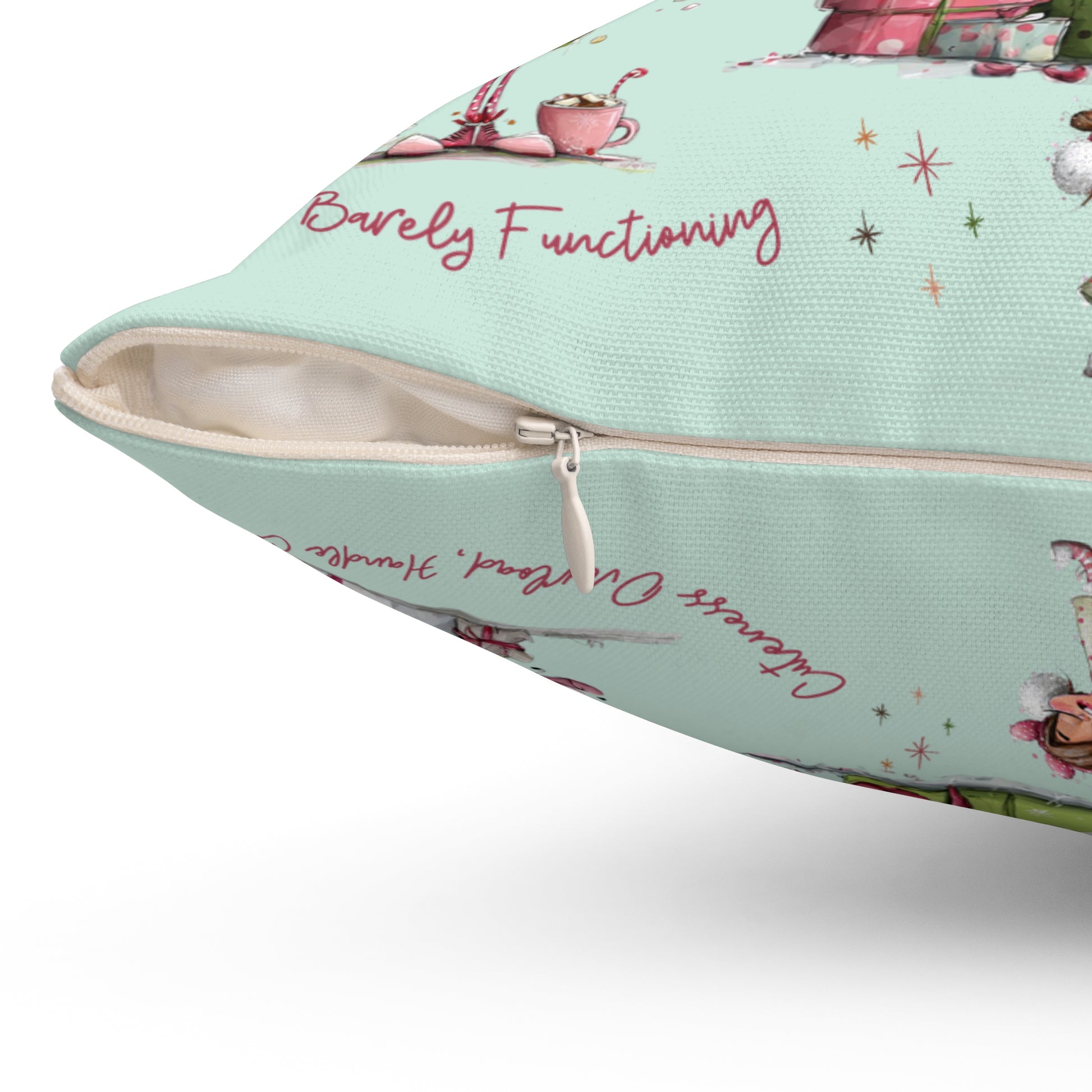 Square Pillow Too Cozy to Care Whimsical Minky Blanket for Cozy Comfort