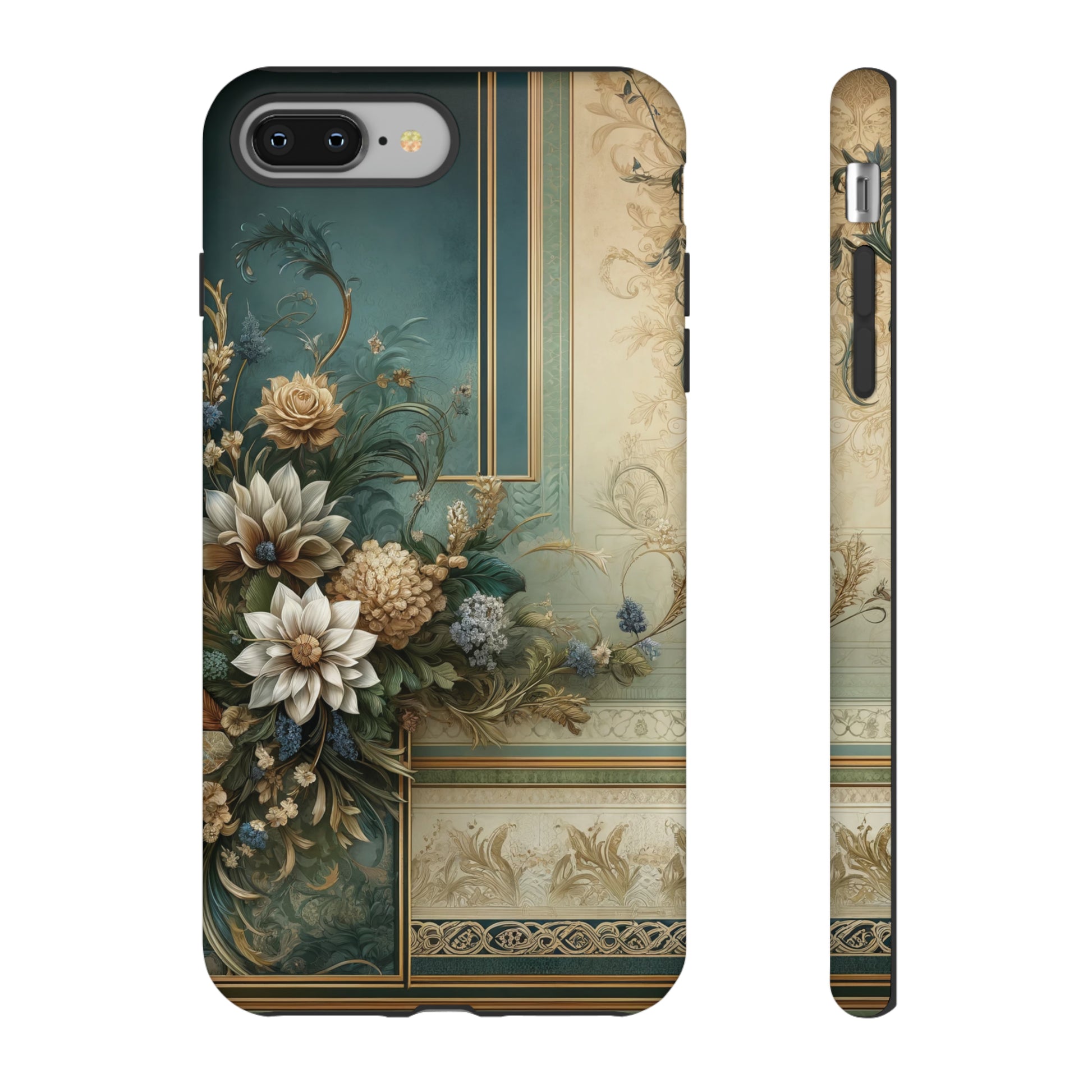 Victorian Floral Boho Luxury Phone Tough Case Floral Elegant Durable Stylish for Modern Devices iPhone 15, Samsung iPhone Samsung Accessory Gift for Her.