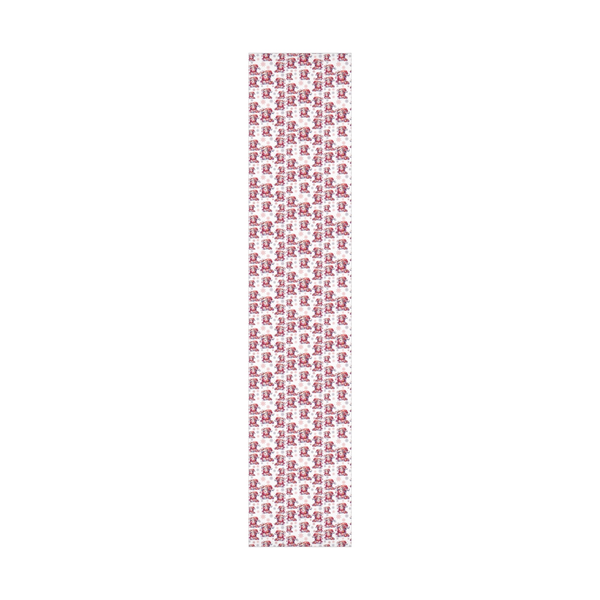 Enchanting Pink Christmas Wrapping Paper Whimsical Winter Wonderland with Pastel Trees, Snowflakes, and Festive Gifts Perfect for a Magical Holiday Season in Matte/Satin, All Occasion - MRSBYVALLE
