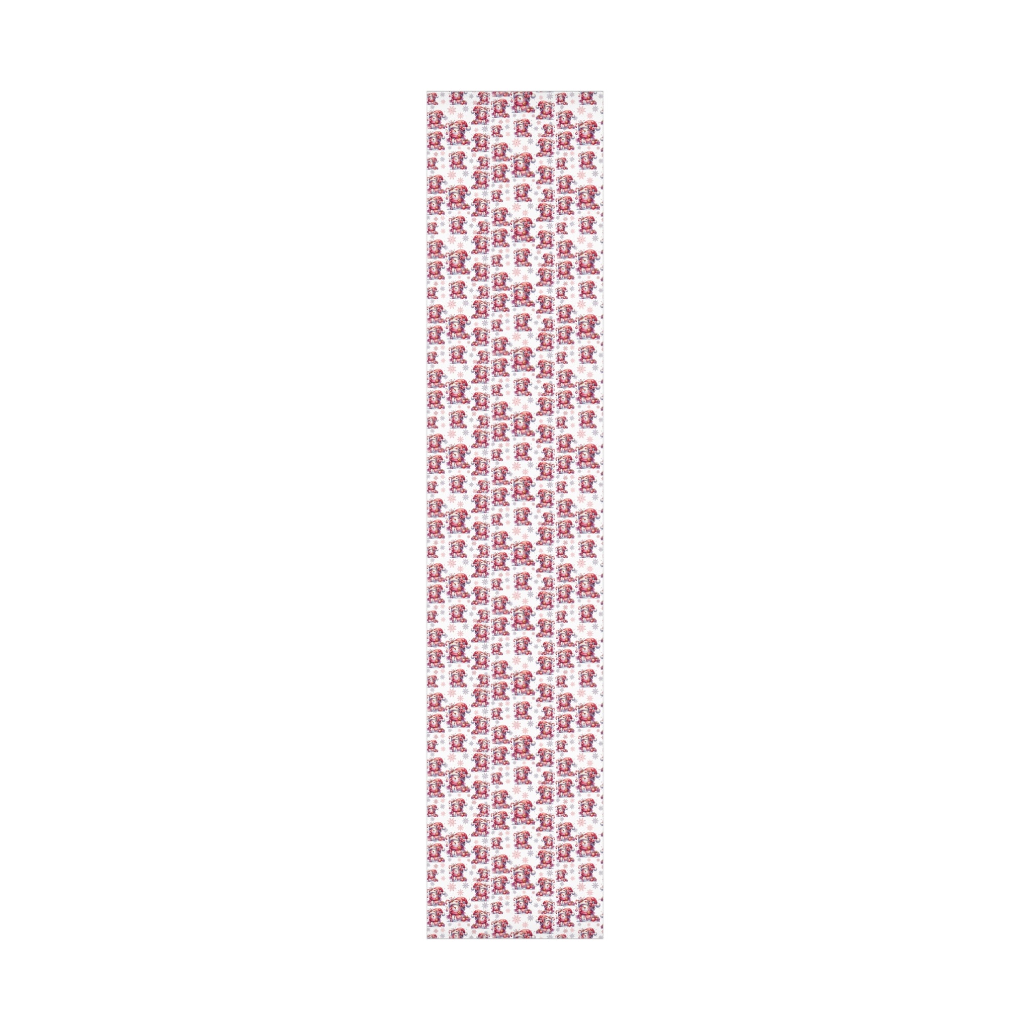 Enchanting Pink Christmas Wrapping Paper Whimsical Winter Wonderland with Pastel Trees, Snowflakes, and Festive Gifts Perfect for a Magical Holiday Season in Matte/Satin, All Occasion - MRSBYVALLE